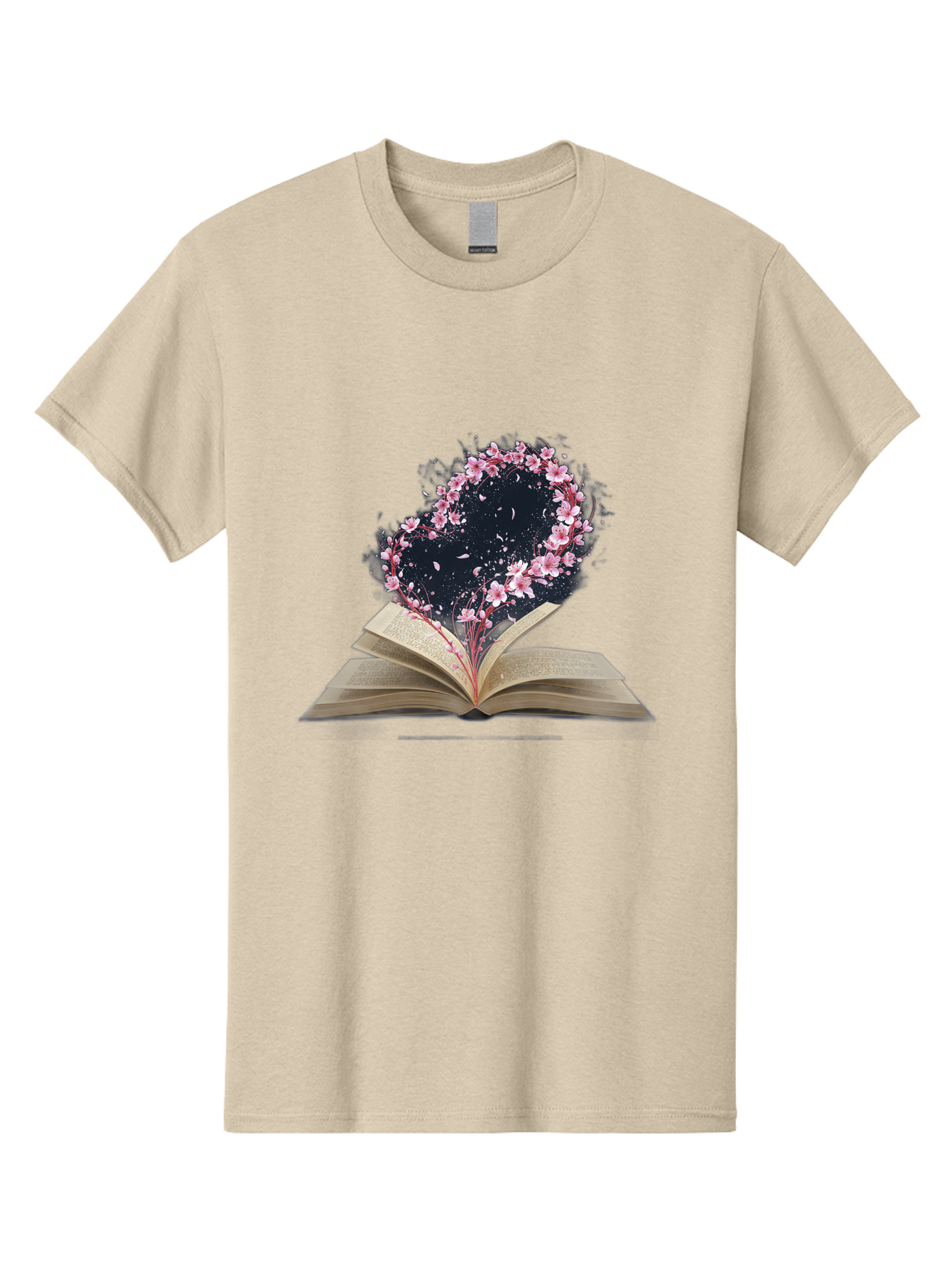 Book-With-Cherry-Blossom-Tree Men'S Graphic Tee, 100% Cotton, Comfortable Casual Summer Wear, Machine Washable, Vintage Camera, Old Camera, Antique Camera, Black Camera, Classic Photography, Photography Equipment, Nostalgic Device, Baj339