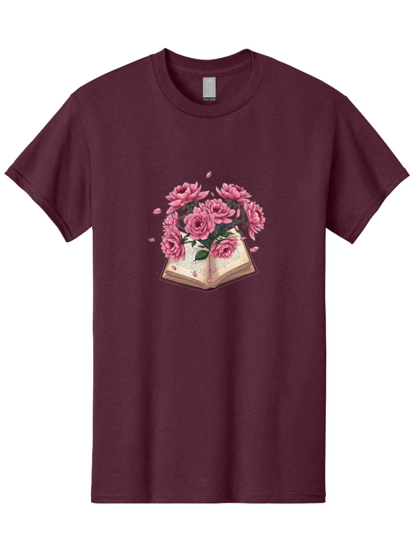 Book-With-Pink-Roses Men'S Graphic Tee, 100% Cotton, Comfortable Casual Summer Wear, Machine Washable, Vintage Camera, Old Camera, Antique Camera, Black Camera, Classic Photography, Photography Equipment, Nostalgic Device, Film Camera, Baj340