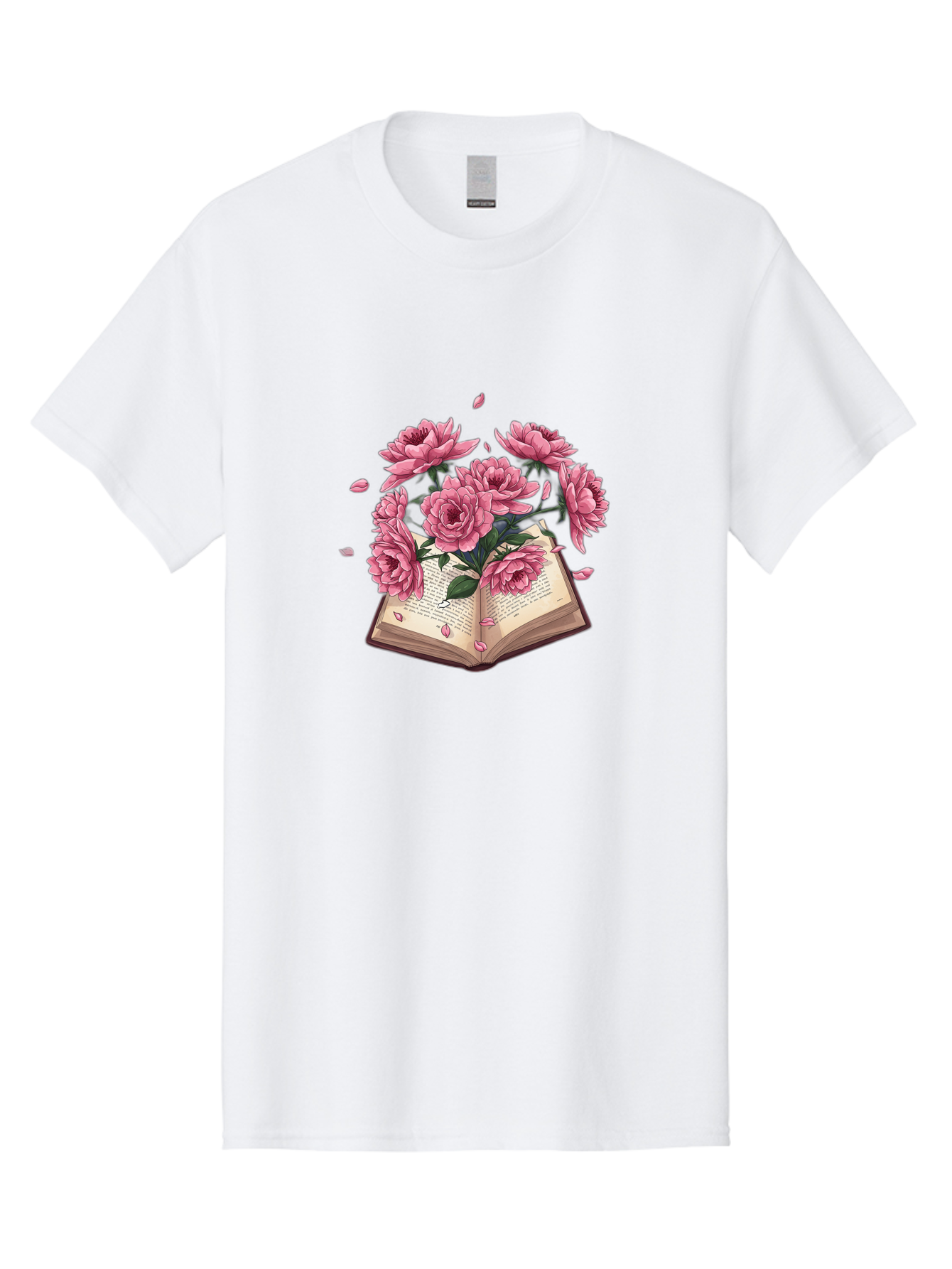 Book-With-Pink-Roses Men'S Graphic Tee, 100% Cotton, Comfortable Casual Summer Wear, Machine Washable, Vintage Camera, Old Camera, Antique Camera, Black Camera, Classic Photography, Photography Equipment, Nostalgic Device, Film Camera, Baj340