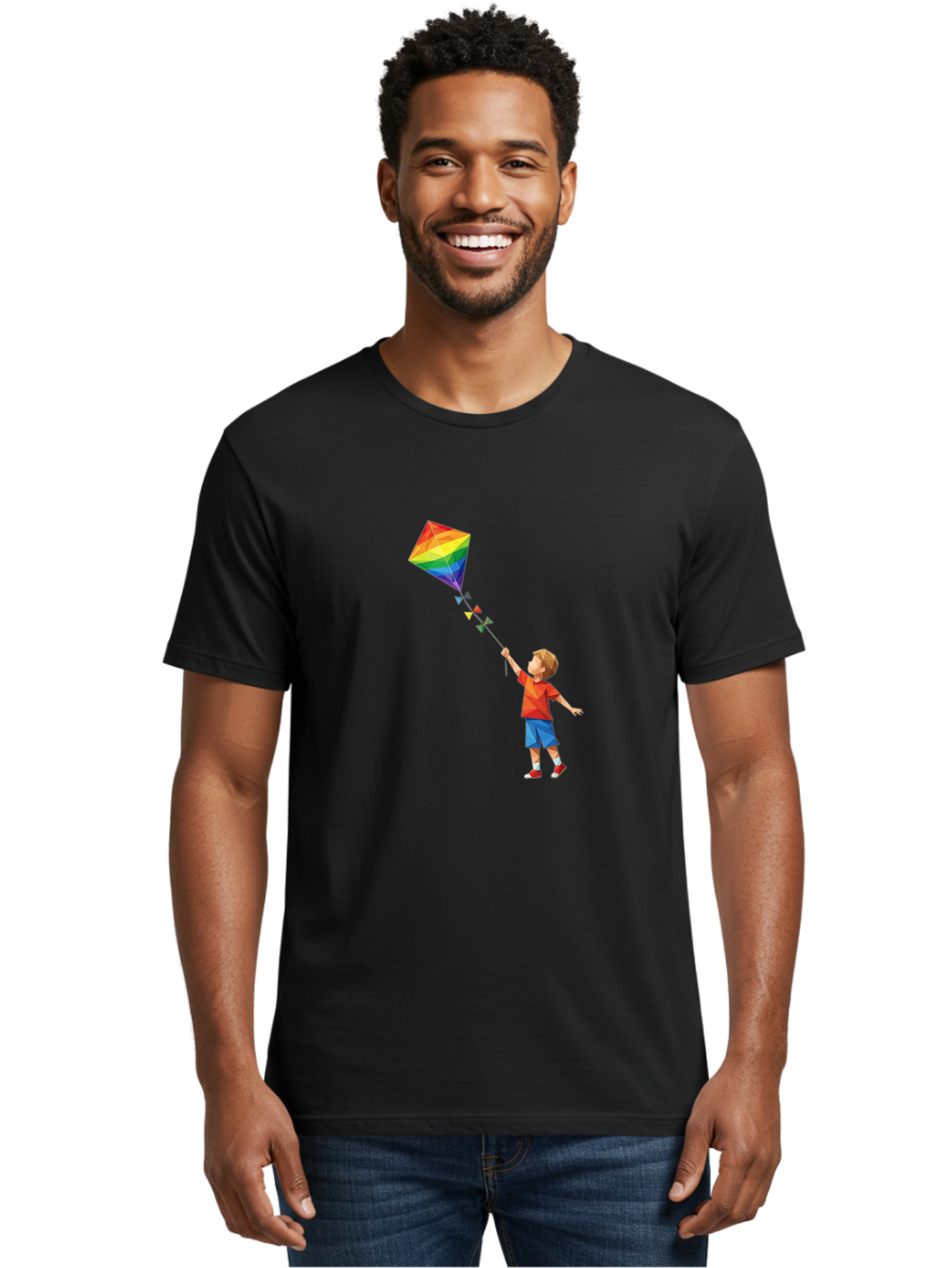 Boy-Flying-Kite Men'S Graphic Tee, 100% Cotton, Comfortable Casual Summer Wear, Machine Washable, Vintage Camera, Old Camera, Antique Camera, Black Camera, Classic Photography, Photography Equipment, Nostalgic Device, Film Camera, Camera Art Baj342