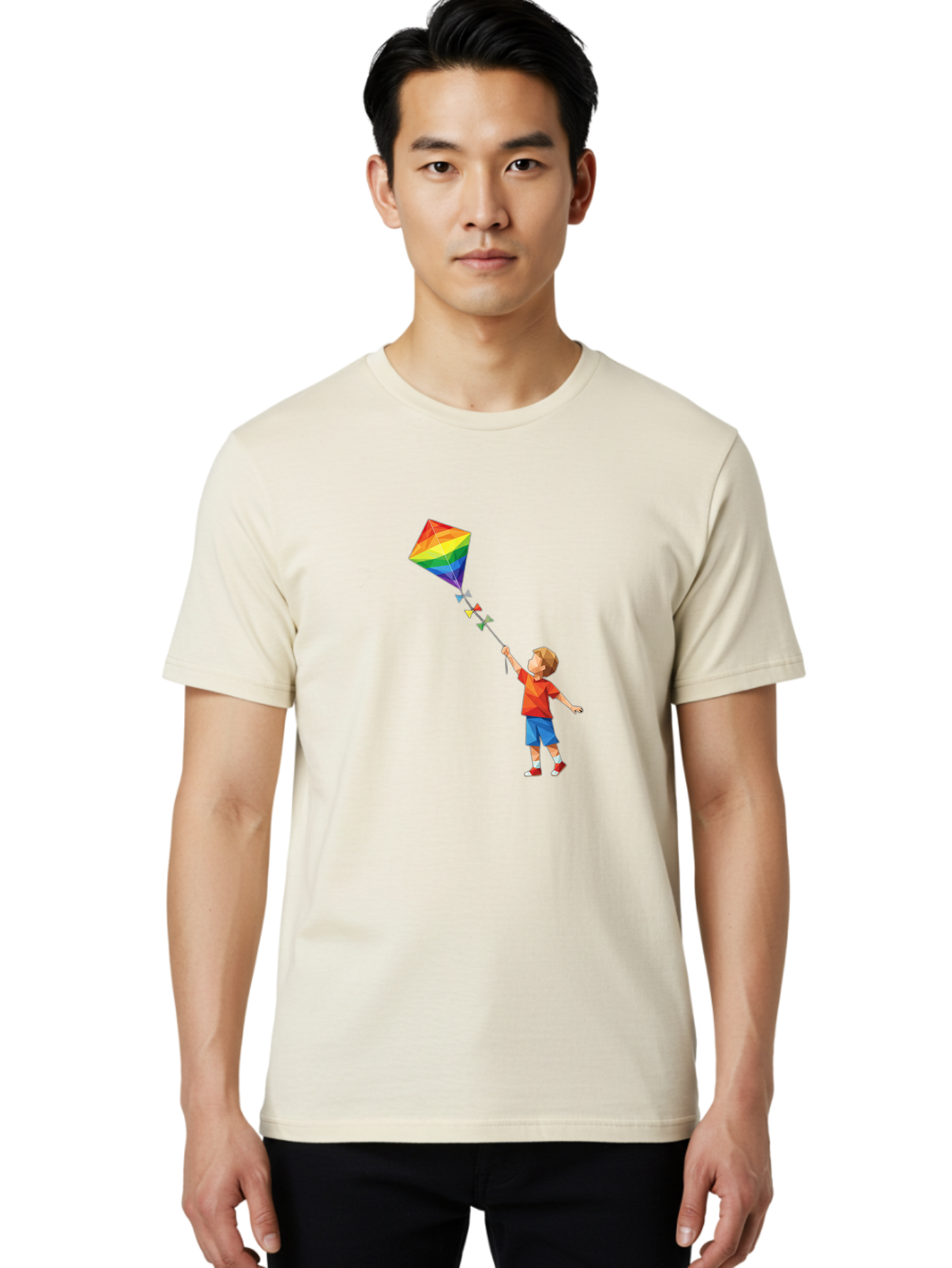 Boy-Flying-Kite Men'S Graphic Tee, 100% Cotton, Comfortable Casual Summer Wear, Machine Washable, Vintage Camera, Old Camera, Antique Camera, Black Camera, Classic Photography, Photography Equipment, Nostalgic Device, Film Camera, Camera Art Baj342