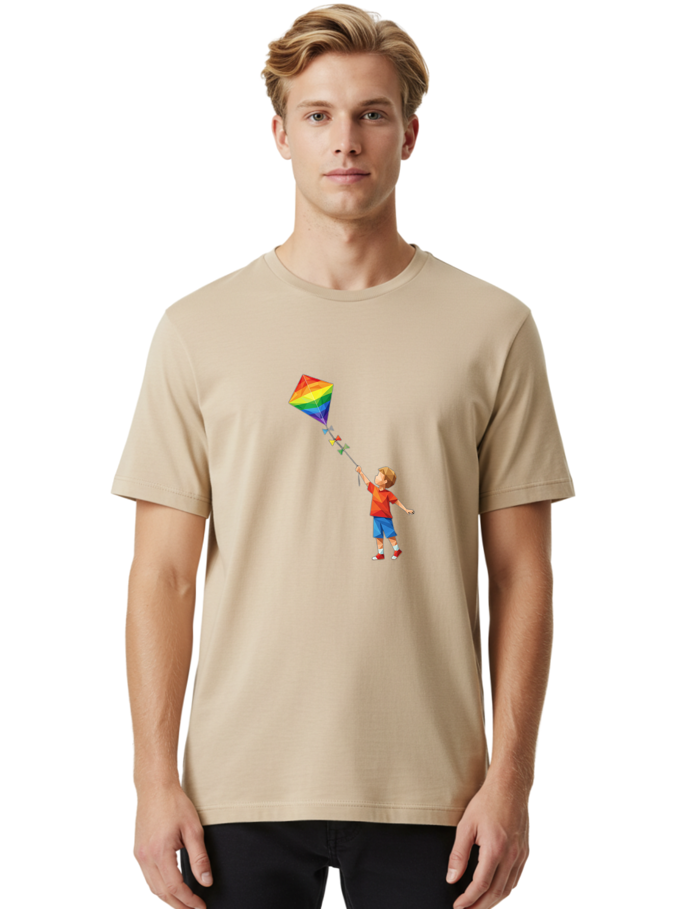 Boy-Flying-Kite Men'S Graphic Tee, 100% Cotton, Comfortable Casual Summer Wear, Machine Washable, Vintage Camera, Old Camera, Antique Camera, Black Camera, Classic Photography, Photography Equipment, Nostalgic Device, Film Camera, Camera Art Baj342