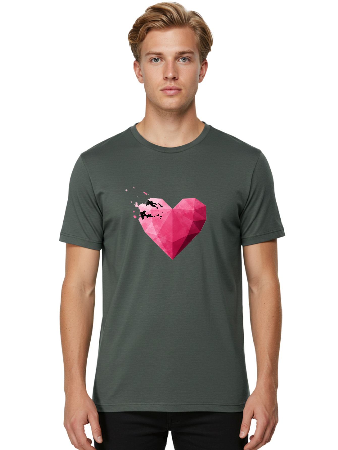 Broken-Heart-1 Men'S Graphic Tee, 100% Cotton, Comfortable Casual Summer Wear, Machine Washable, Vintage Camera, Old Camera, Antique Camera, Black Camera, Classic Photography, Photography Equipment, Nostalgic Device, Film Camera, Camera Art Baj343
