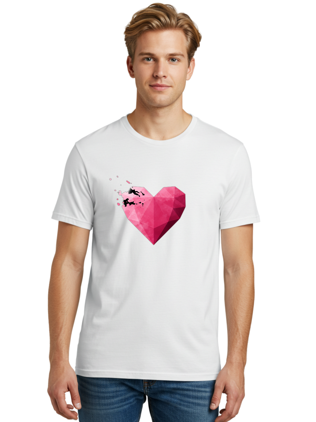 Broken-Heart-1 Men'S Graphic Tee, 100% Cotton, Comfortable Casual Summer Wear, Machine Washable, Vintage Camera, Old Camera, Antique Camera, Black Camera, Classic Photography, Photography Equipment, Nostalgic Device, Film Camera, Camera Art Baj343