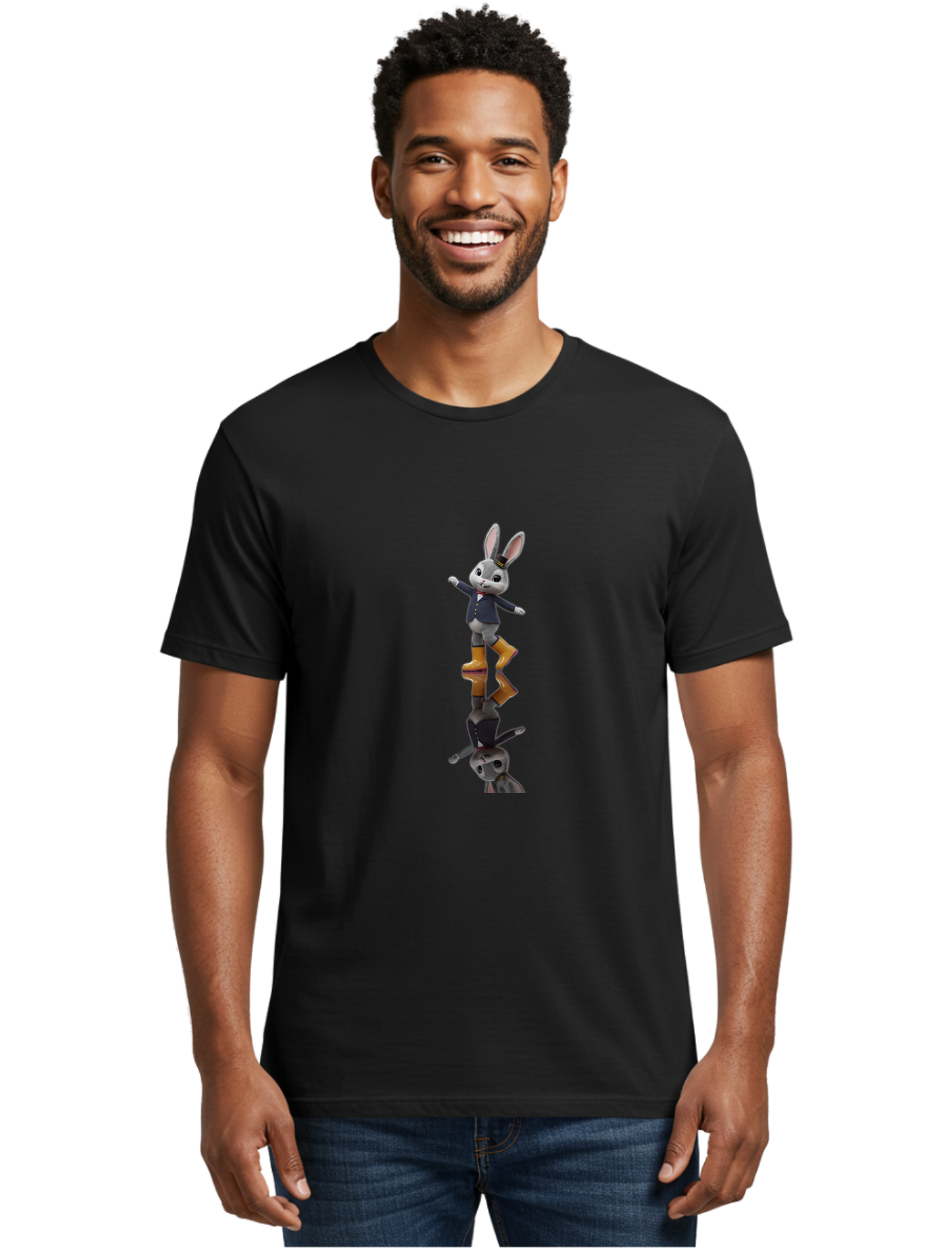 Bunny-1 Men'S Graphic Tee, 100% Cotton, Comfortable Casual Summer Wear, Machine Washable, Vintage Camera, Old Camera, Antique Camera, Black Camera, Classic Photography, Photography Equipment, Nostalgic Device, Film Camera, Camera Art Baj346