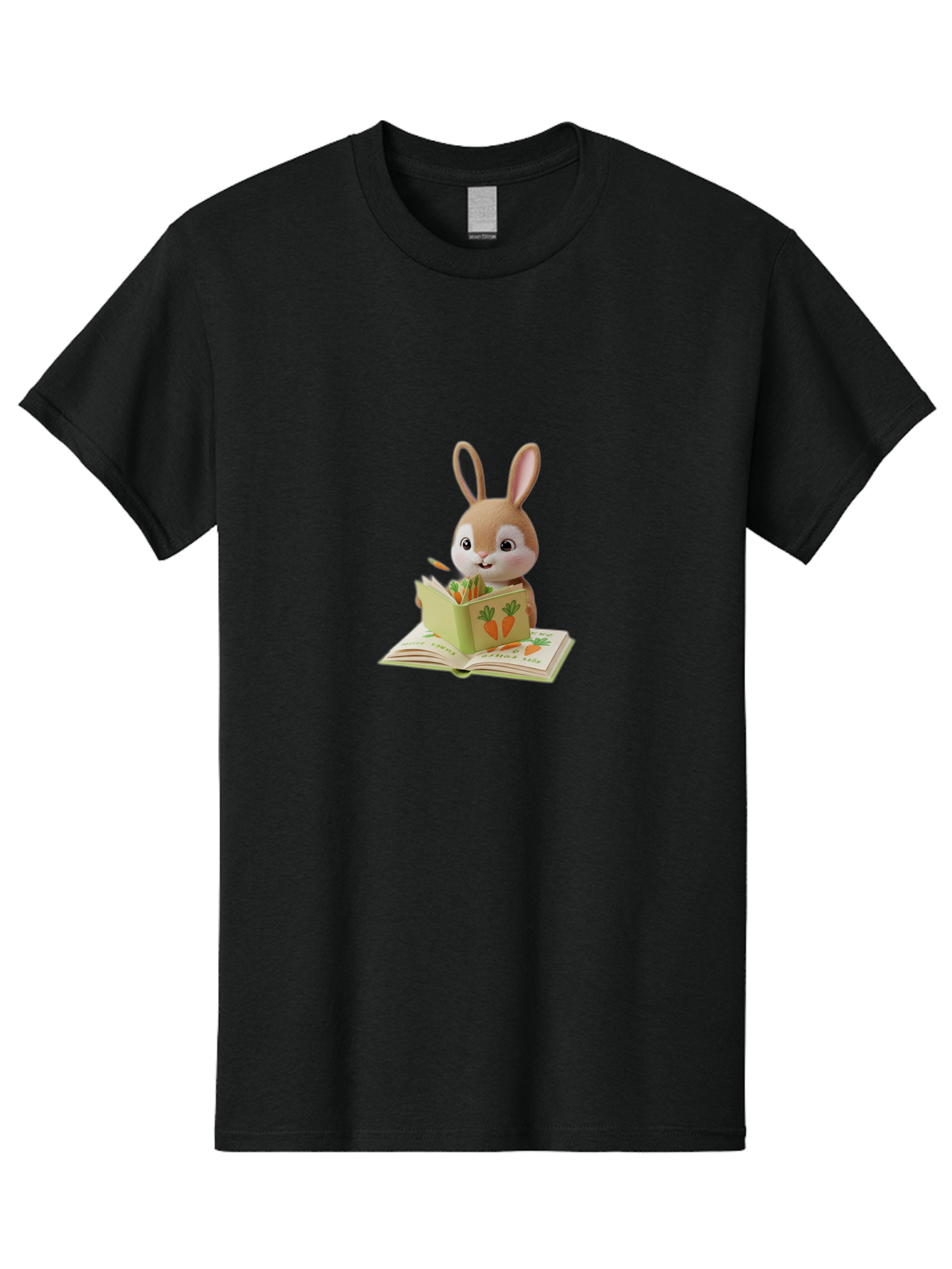 Bunny-Reading-Carrot-Book Men'S Graphic Tee, 100% Cotton, Comfortable Casual Summer Wear, Machine Washable, Vintage Camera, Old Camera, Antique Camera, Black Camera, Classic Photography, Photography Equipment, Nostalgic Device, Film Camera, Baj348