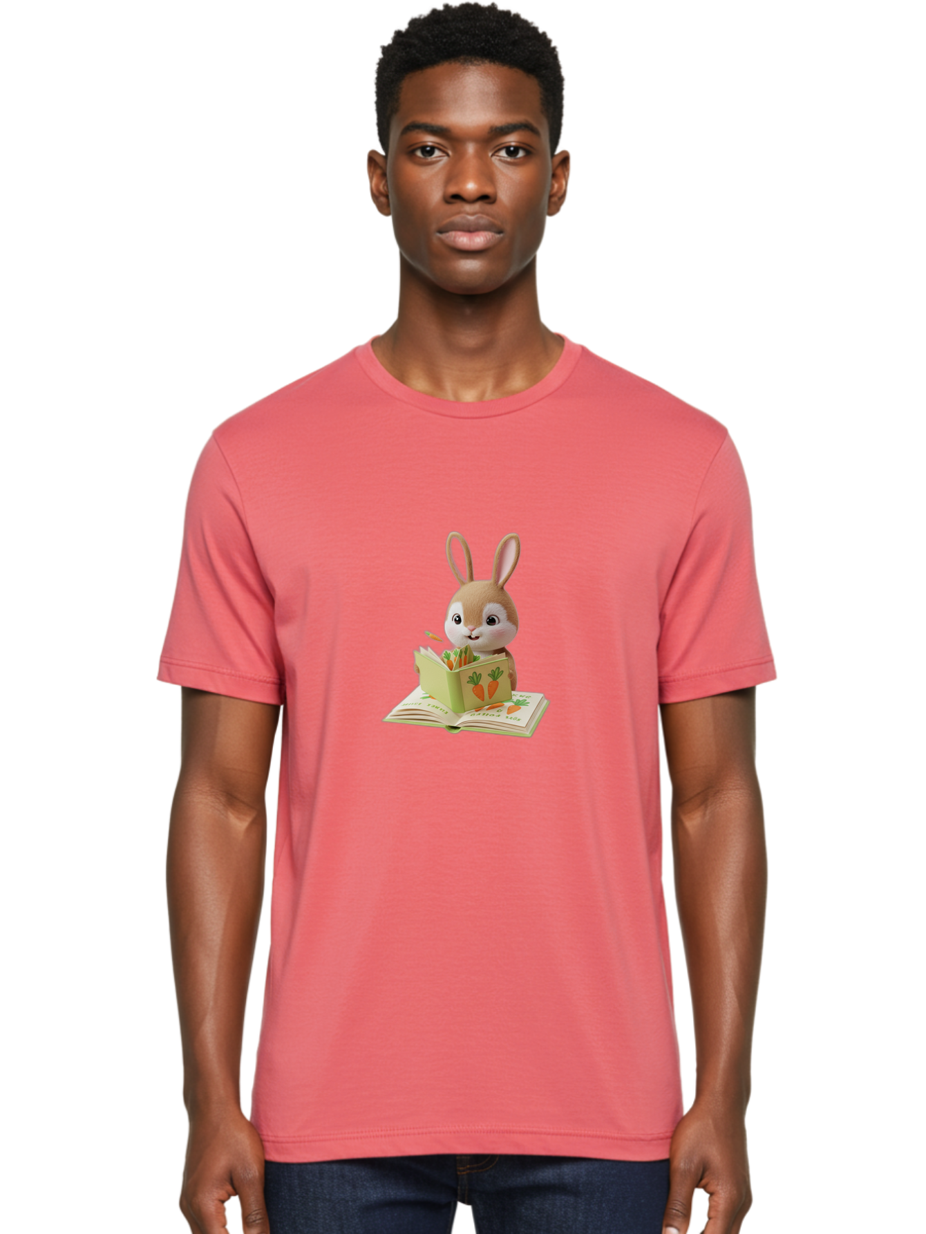 Bunny-Reading-Carrot-Book Men'S Graphic Tee, 100% Cotton, Comfortable Casual Summer Wear, Machine Washable, Vintage Camera, Old Camera, Antique Camera, Black Camera, Classic Photography, Photography Equipment, Nostalgic Device, Film Camera, Baj348