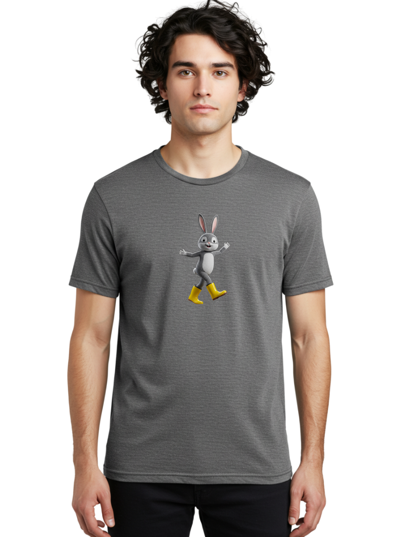 Bunny Men'S Graphic Tee, 100% Cotton, Comfortable Casual Summer Wear, Machine Washable, Vintage Camera, Old Camera, Antique Camera, Black Camera, Classic Photography, Photography Equipment, Nostalgic Device, Film Camera, Camera Art Baj349