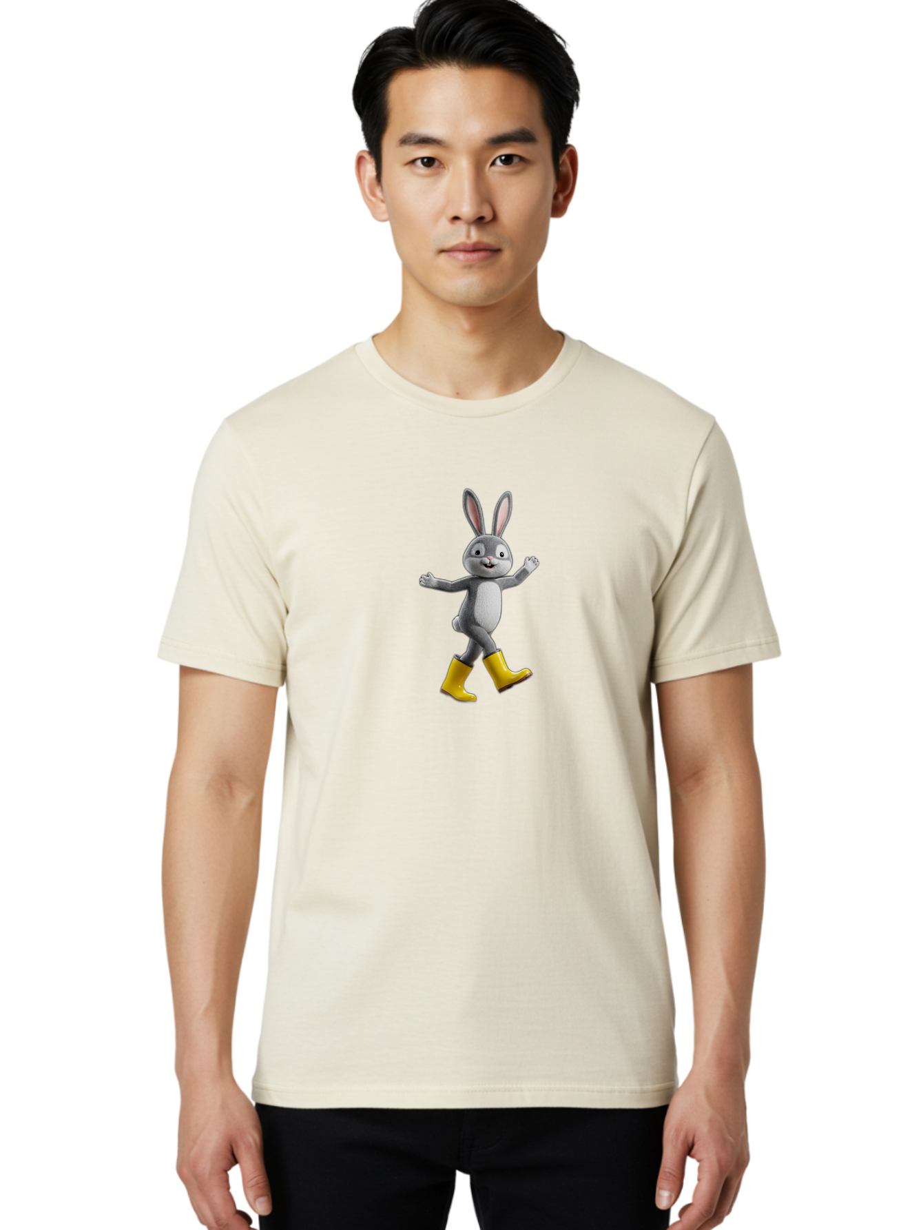 Bunny Men'S Graphic Tee, 100% Cotton, Comfortable Casual Summer Wear, Machine Washable, Vintage Camera, Old Camera, Antique Camera, Black Camera, Classic Photography, Photography Equipment, Nostalgic Device, Film Camera, Camera Art Baj349