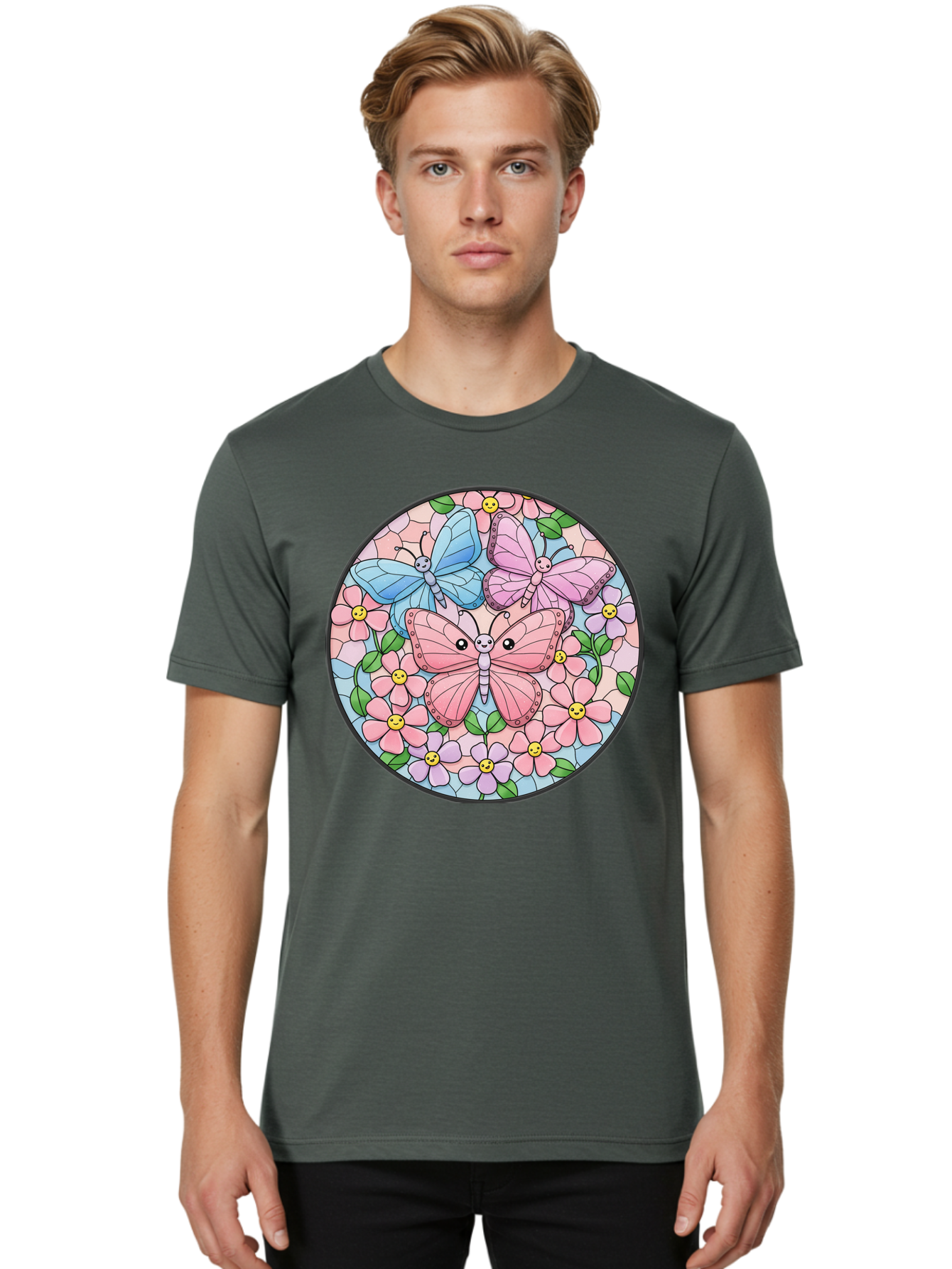 Butterflies-And-Flowers Men'S Graphic Tee, 100% Cotton, Comfortable Casual Summer Wear, Machine Washable, Vintage Camera, Old Camera, Antique Camera, Black Camera, Classic Photography, Photography Equipment, Nostalgic Device, Film Camera, Baj350