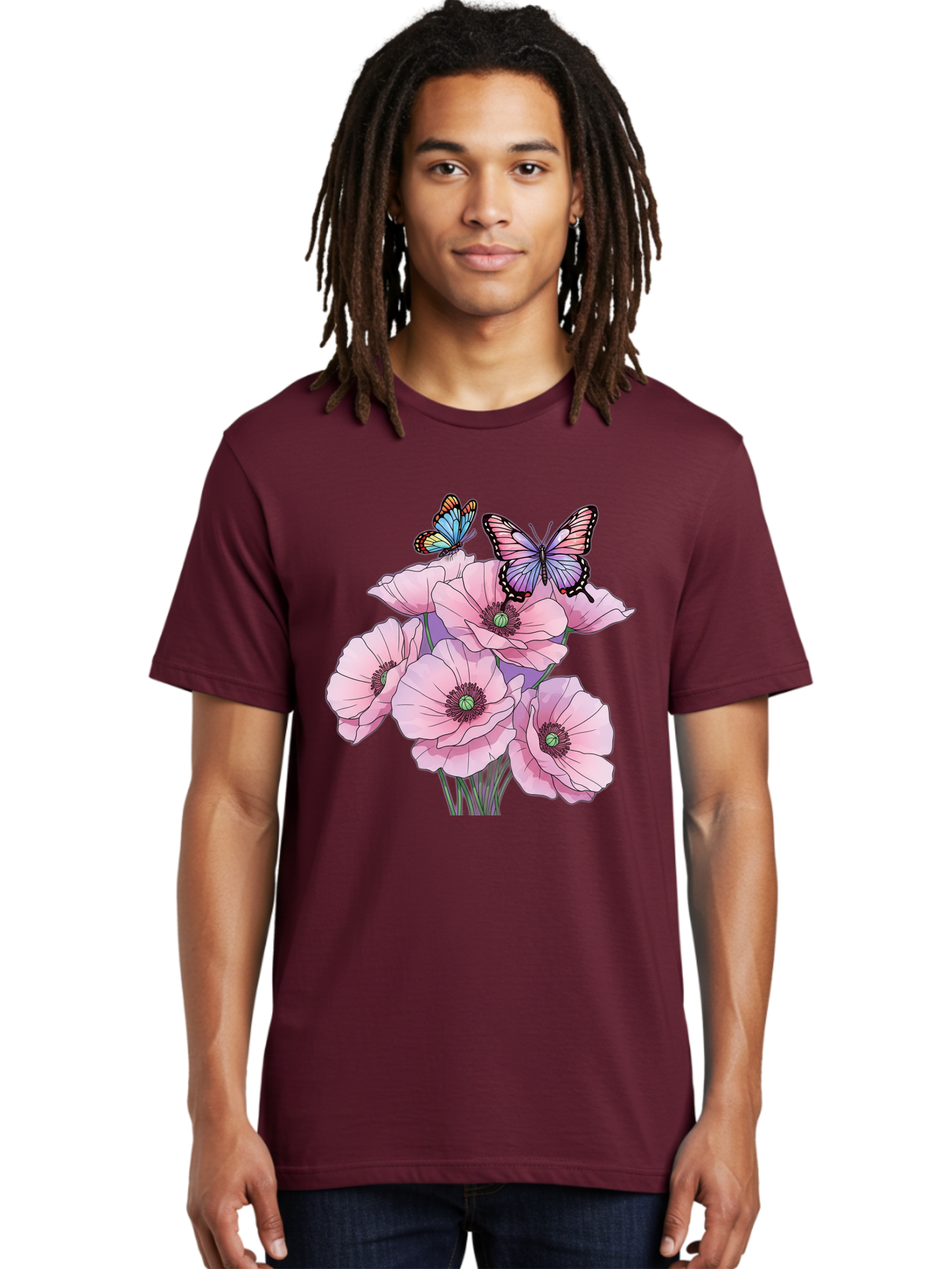 Butterflies-And-Poppies Men'S Graphic Tee, 100% Cotton, Comfortable Casual Summer Wear, Machine Washable, Vintage Camera, Old Camera, Antique Camera, Black Camera, Classic Photography, Photography Equipment, Nostalgic Device, Film Camera, Baj351