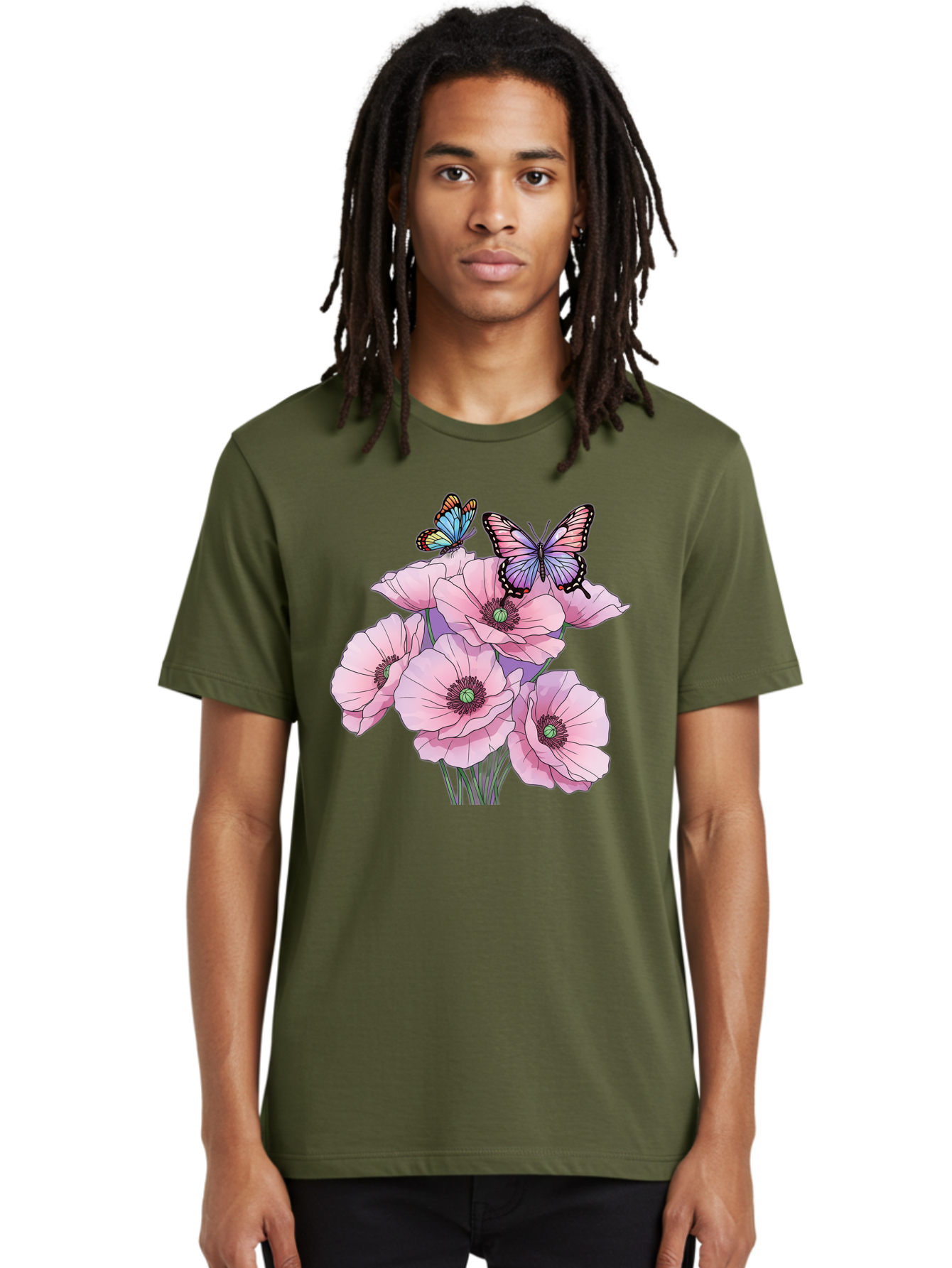 Butterflies-And-Poppies Men'S Graphic Tee, 100% Cotton, Comfortable Casual Summer Wear, Machine Washable, Vintage Camera, Old Camera, Antique Camera, Black Camera, Classic Photography, Photography Equipment, Nostalgic Device, Film Camera, Baj351