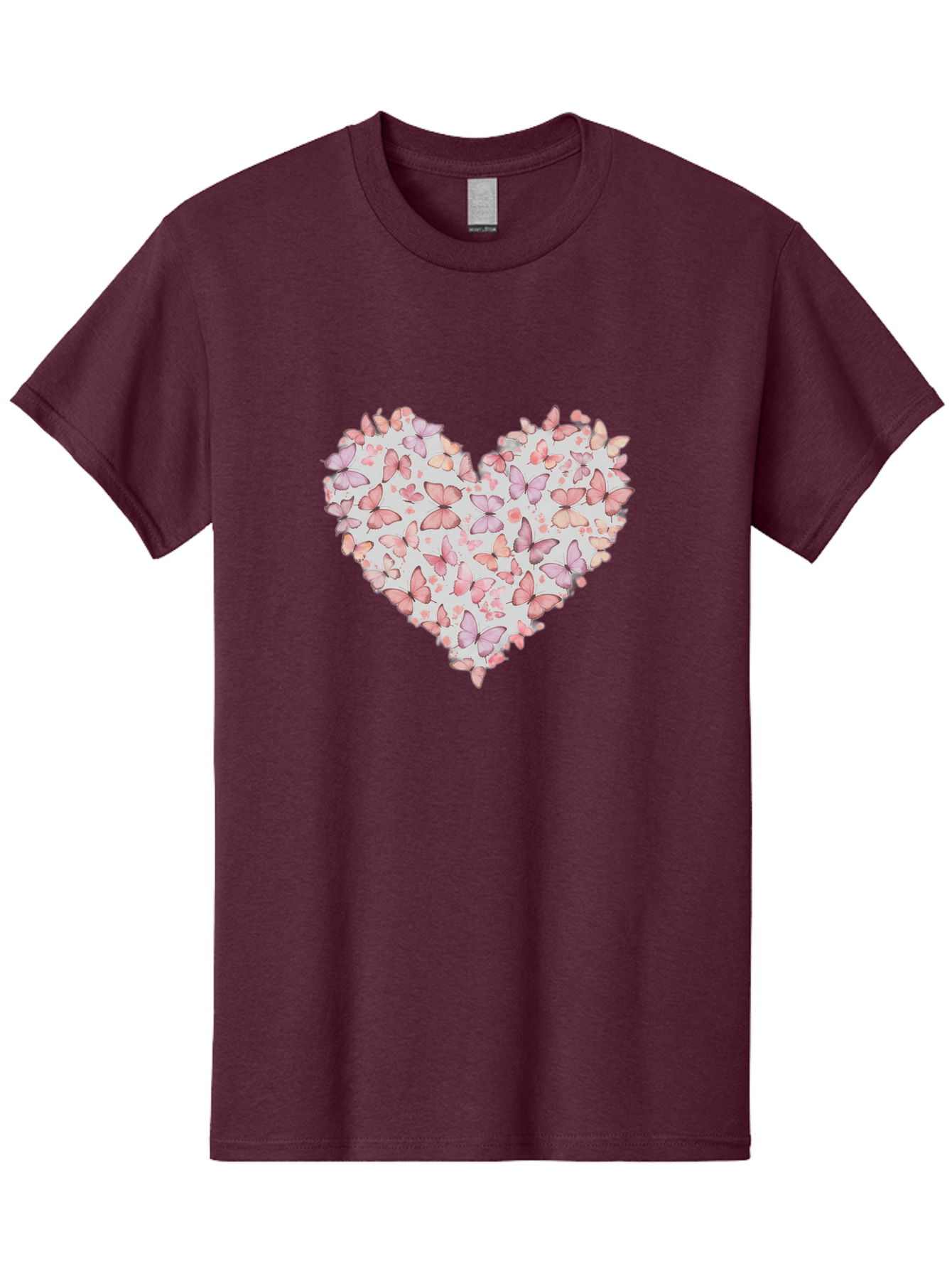 Butterflies-Heart-1 Men'S Graphic Tee, 100% Cotton, Comfortable Casual Summer Wear, Machine Washable, Vintage Camera, Old Camera, Antique Camera, Black Camera, Classic Photography, Photography Equipment, Nostalgic Device, Film Camera, Baj352