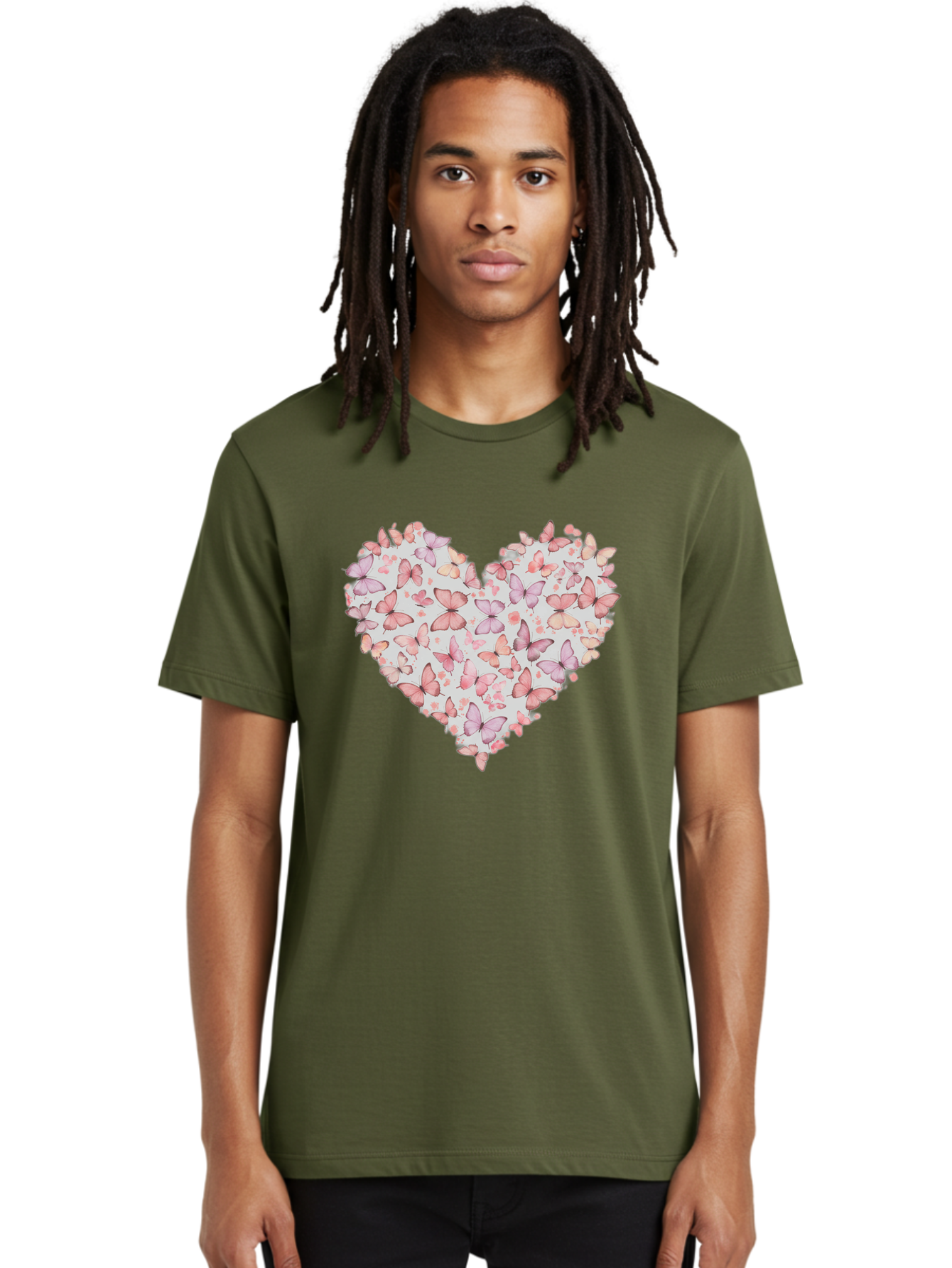 Butterflies-Heart-1 Men'S Graphic Tee, 100% Cotton, Comfortable Casual Summer Wear, Machine Washable, Vintage Camera, Old Camera, Antique Camera, Black Camera, Classic Photography, Photography Equipment, Nostalgic Device, Film Camera, Baj352
