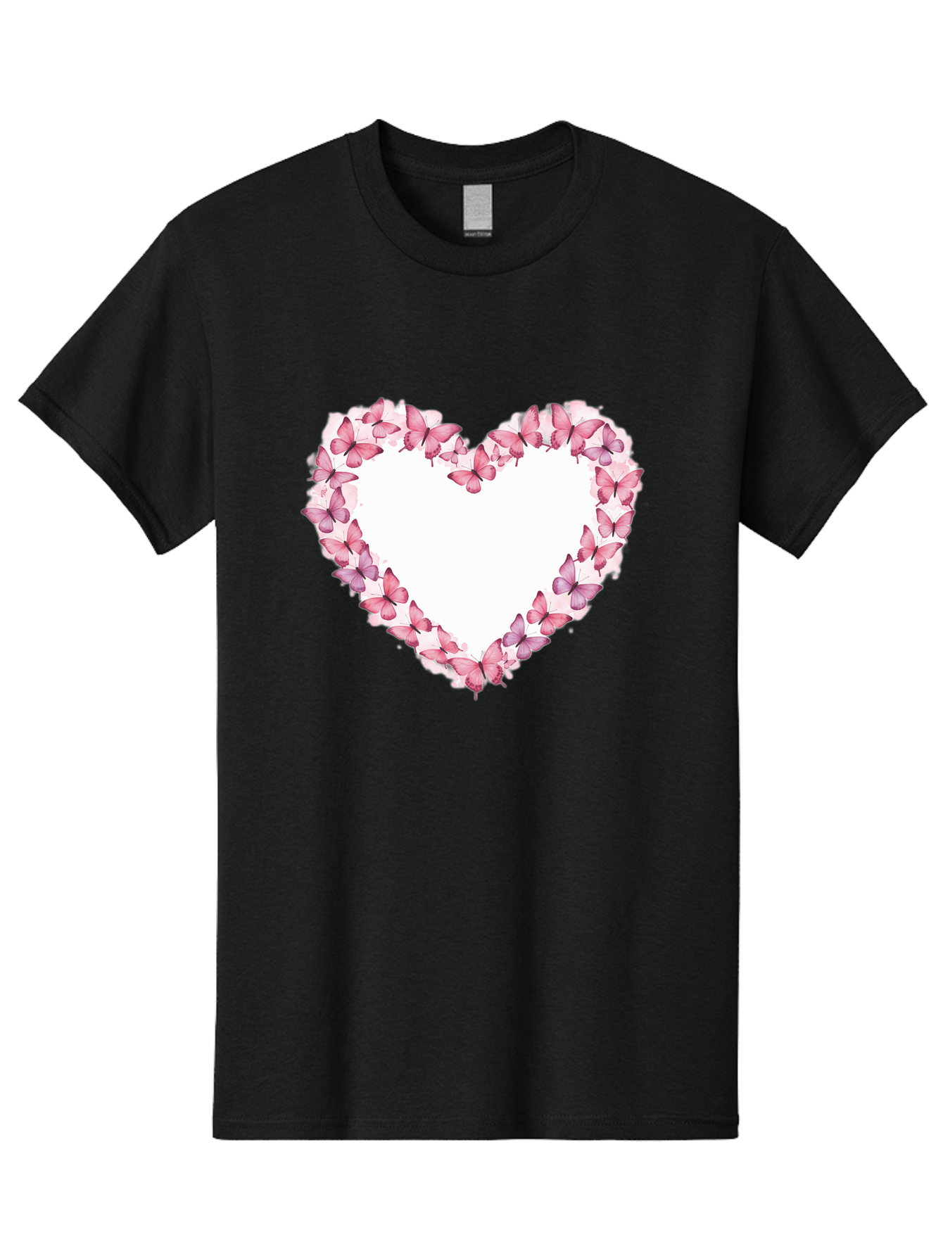 Butterflies-Heart Men'S Graphic Tee, 100% Cotton, Comfortable Casual Summer Wear, Machine Washable, Vintage Camera, Old Camera, Antique Camera, Black Camera, Classic Photography, Photography Equipment, Nostalgic Device, Film Camera, Camera Art Baj354