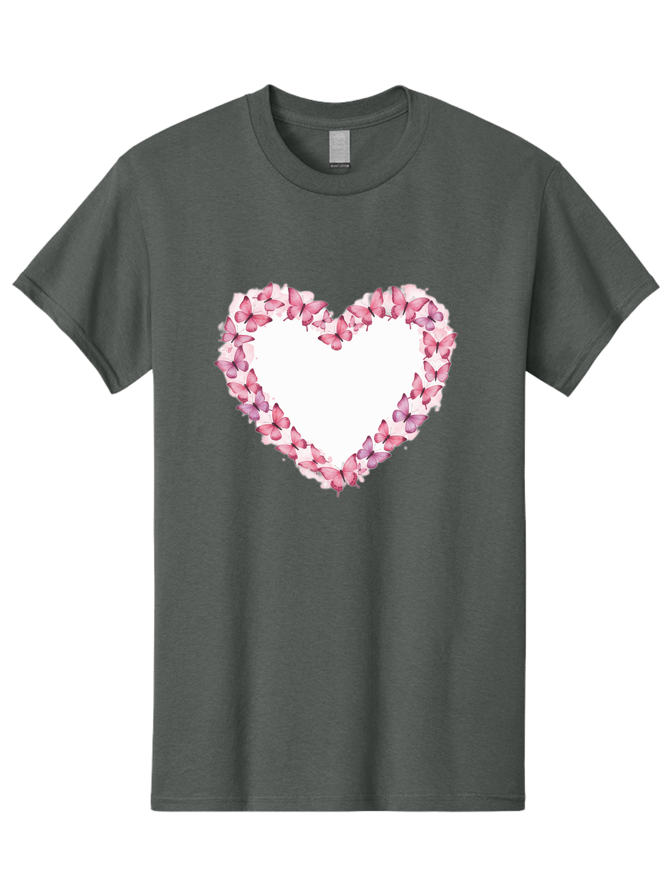 Butterflies-Heart Men'S Graphic Tee, 100% Cotton, Comfortable Casual Summer Wear, Machine Washable, Vintage Camera, Old Camera, Antique Camera, Black Camera, Classic Photography, Photography Equipment, Nostalgic Device, Film Camera, Camera Art Baj354