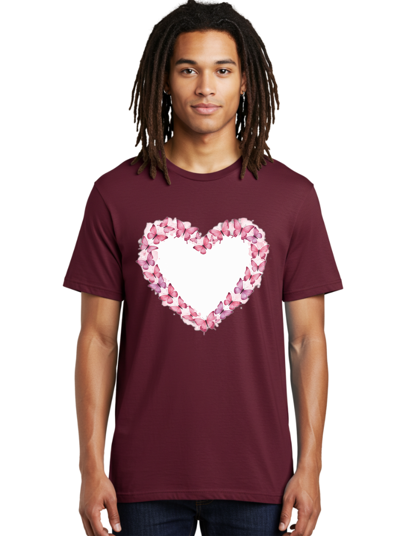 Butterflies-Heart Men'S Graphic Tee, 100% Cotton, Comfortable Casual Summer Wear, Machine Washable, Vintage Camera, Old Camera, Antique Camera, Black Camera, Classic Photography, Photography Equipment, Nostalgic Device, Film Camera, Camera Art Baj354