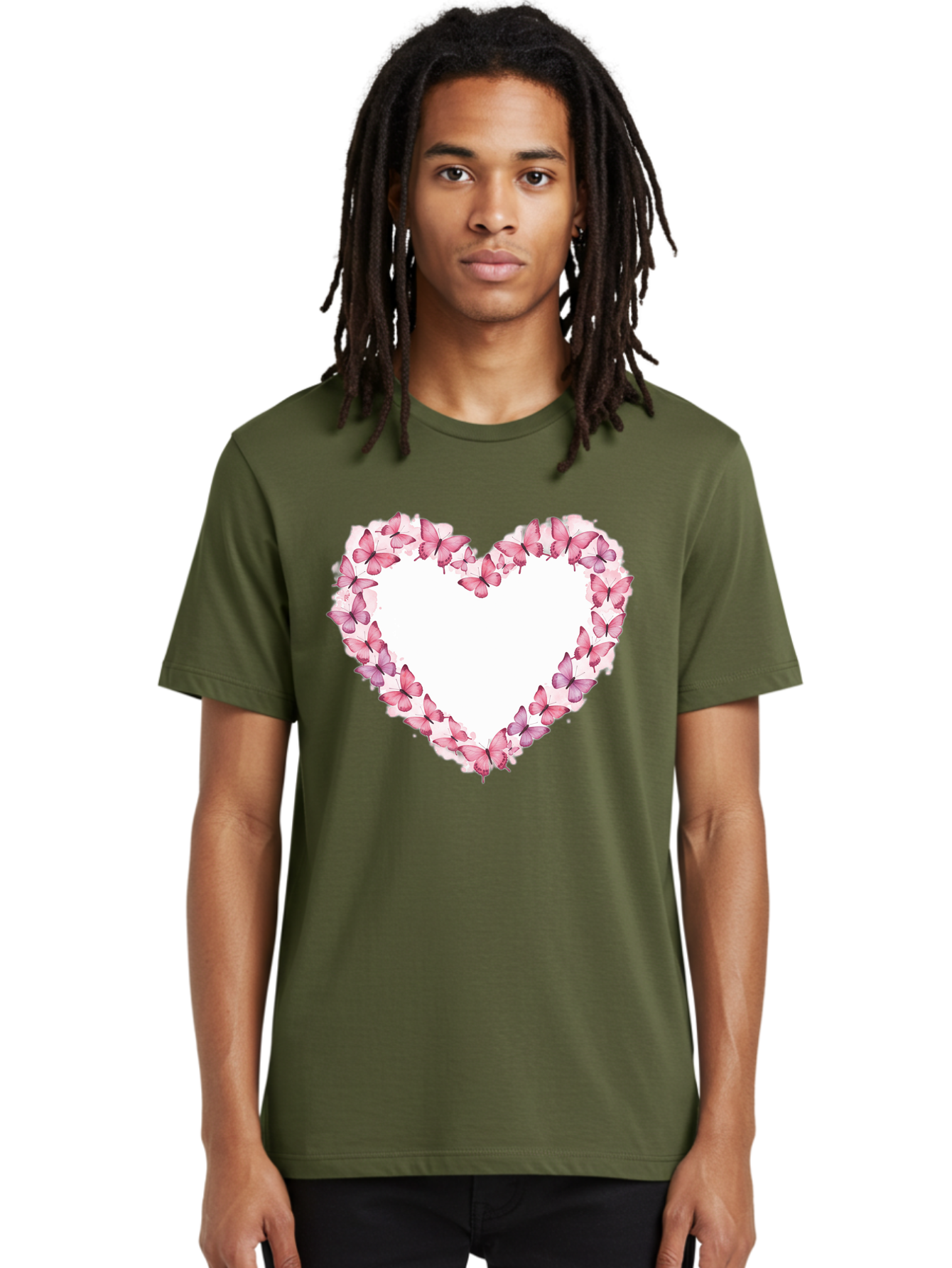 Butterflies-Heart Men'S Graphic Tee, 100% Cotton, Comfortable Casual Summer Wear, Machine Washable, Vintage Camera, Old Camera, Antique Camera, Black Camera, Classic Photography, Photography Equipment, Nostalgic Device, Film Camera, Camera Art Baj354