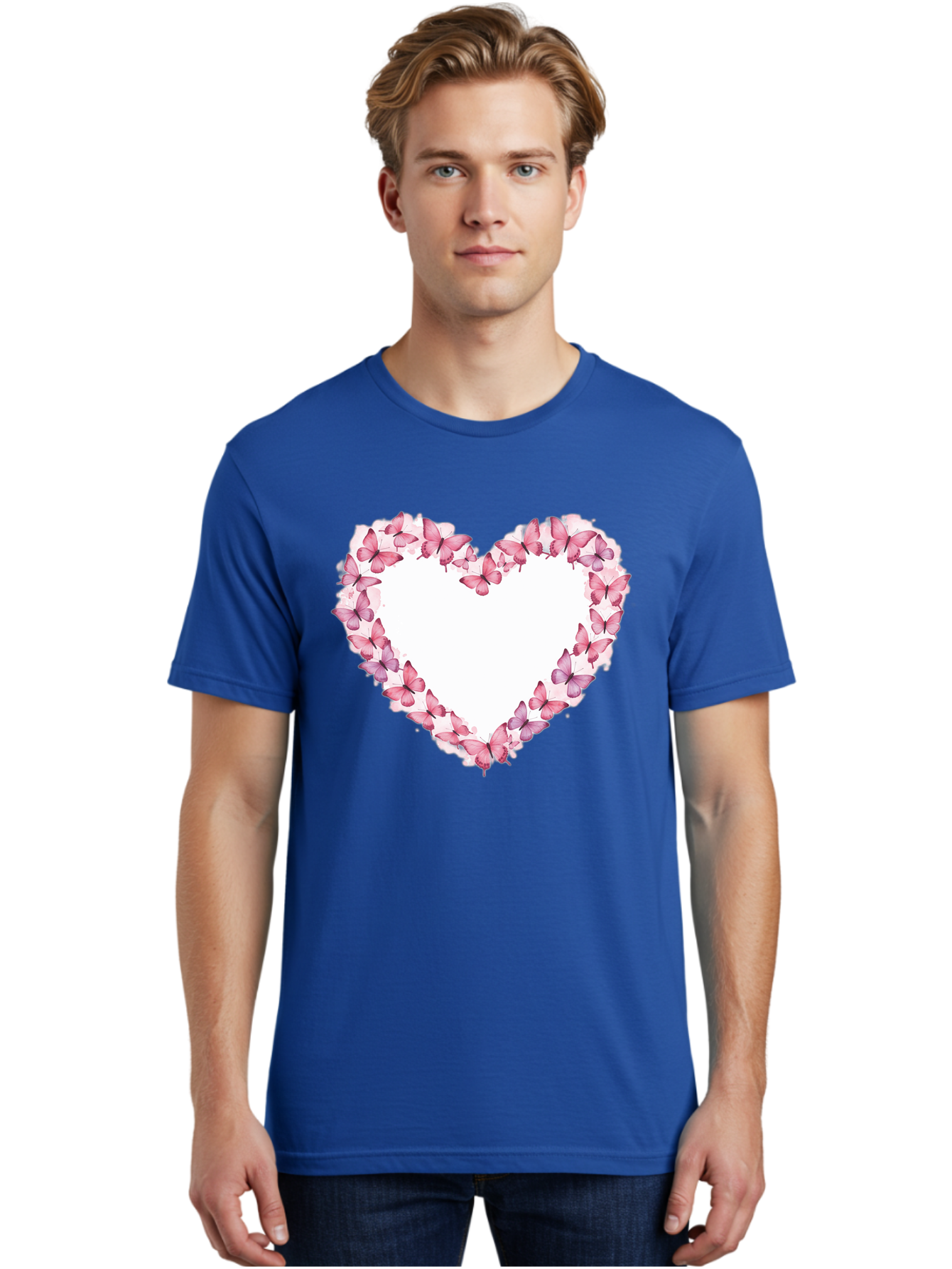 Butterflies-Heart Men'S Graphic Tee, 100% Cotton, Comfortable Casual Summer Wear, Machine Washable, Vintage Camera, Old Camera, Antique Camera, Black Camera, Classic Photography, Photography Equipment, Nostalgic Device, Film Camera, Camera Art Baj354
