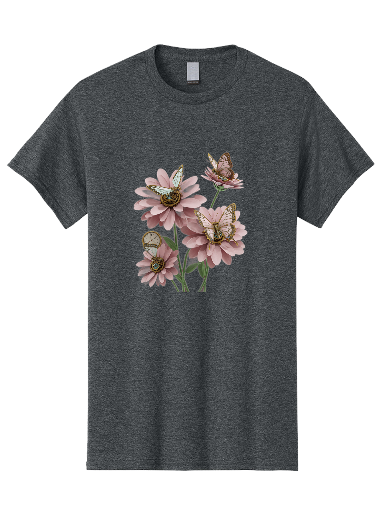 Butterfly-Flowers Men'S Graphic Tee, 100% Cotton, Comfortable Casual Summer Wear, Machine Washable, Vintage Camera, Old Camera, Antique Camera, Black Camera, Classic Photography, Photography Equipment, Nostalgic Device, Film Camera, Camera Art Baj358