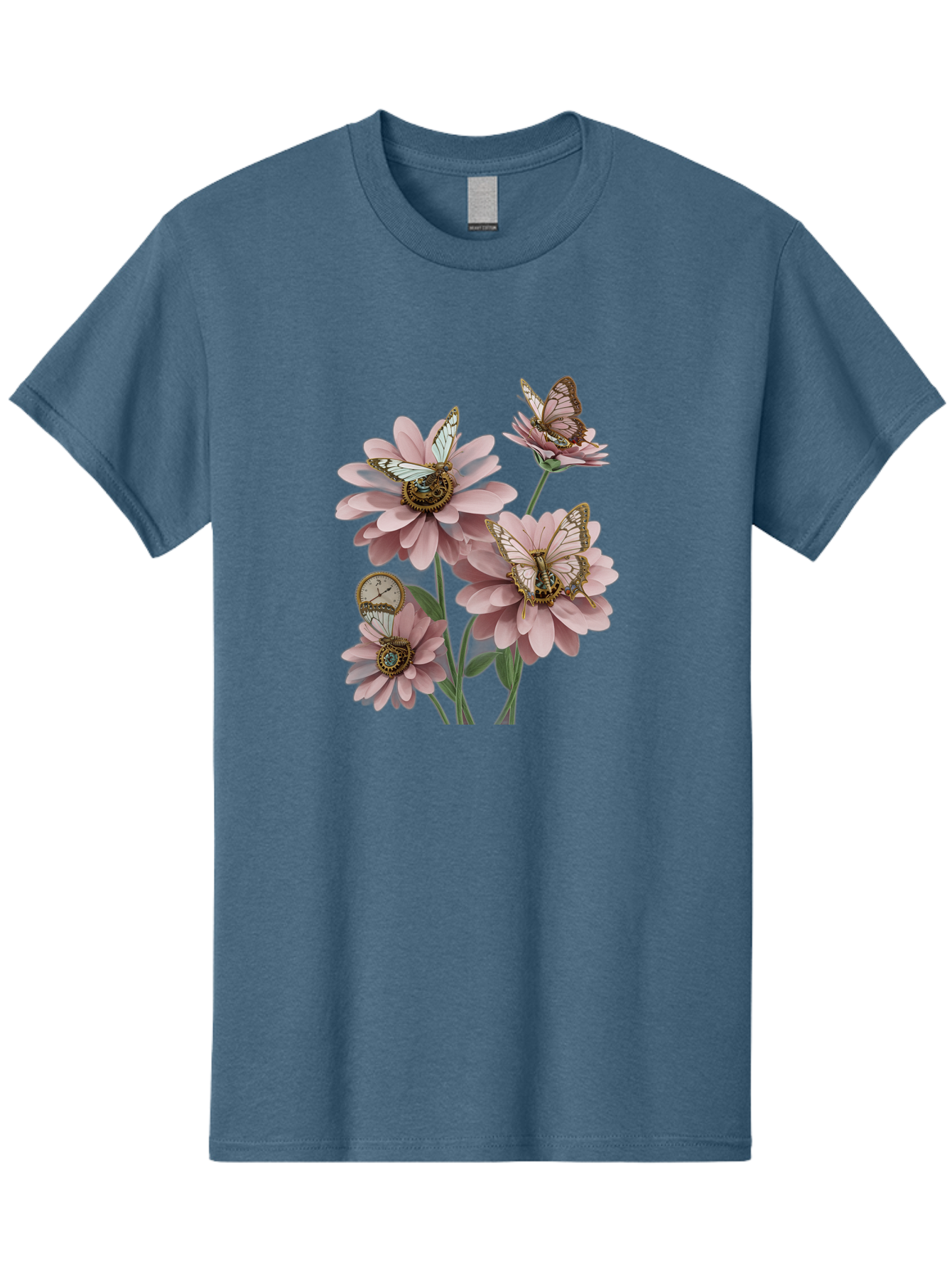 Butterfly-Flowers Men'S Graphic Tee, 100% Cotton, Comfortable Casual Summer Wear, Machine Washable, Vintage Camera, Old Camera, Antique Camera, Black Camera, Classic Photography, Photography Equipment, Nostalgic Device, Film Camera, Camera Art Baj358