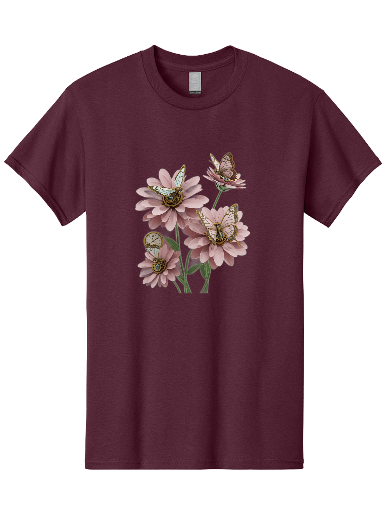 Butterfly-Flowers Men'S Graphic Tee, 100% Cotton, Comfortable Casual Summer Wear, Machine Washable, Vintage Camera, Old Camera, Antique Camera, Black Camera, Classic Photography, Photography Equipment, Nostalgic Device, Film Camera, Camera Art Baj358