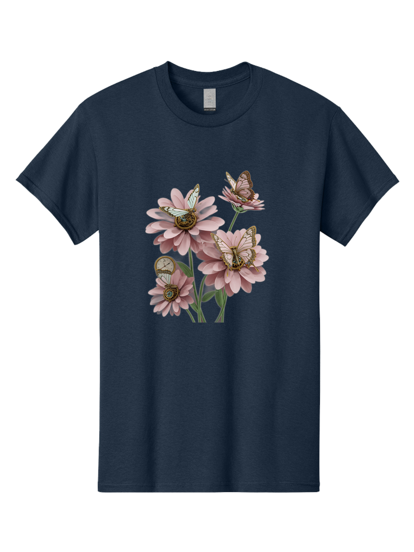 Butterfly-Flowers Men'S Graphic Tee, 100% Cotton, Comfortable Casual Summer Wear, Machine Washable, Vintage Camera, Old Camera, Antique Camera, Black Camera, Classic Photography, Photography Equipment, Nostalgic Device, Film Camera, Camera Art Baj358