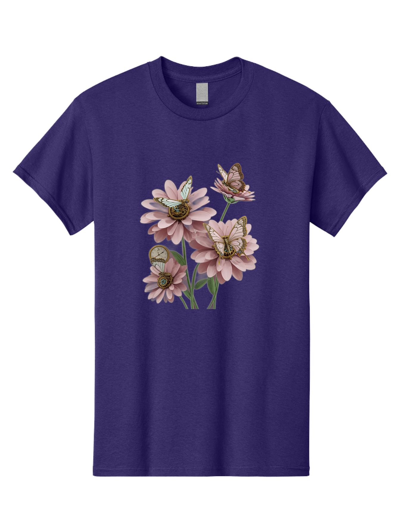 Butterfly-Flowers Men'S Graphic Tee, 100% Cotton, Comfortable Casual Summer Wear, Machine Washable, Vintage Camera, Old Camera, Antique Camera, Black Camera, Classic Photography, Photography Equipment, Nostalgic Device, Film Camera, Camera Art Baj358