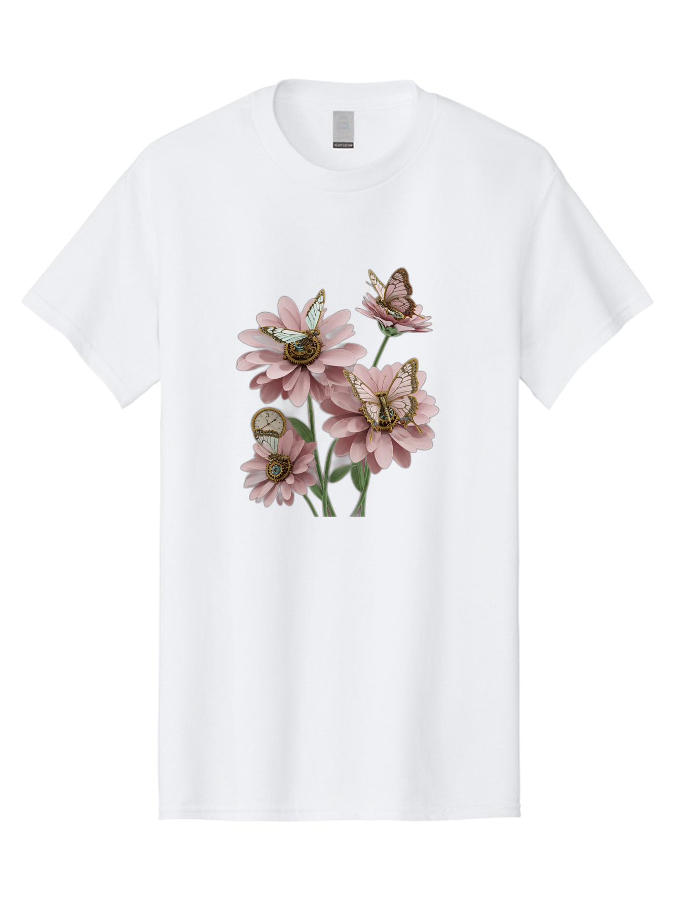 Butterfly-Flowers Men'S Graphic Tee, 100% Cotton, Comfortable Casual Summer Wear, Machine Washable, Vintage Camera, Old Camera, Antique Camera, Black Camera, Classic Photography, Photography Equipment, Nostalgic Device, Film Camera, Camera Art Baj358