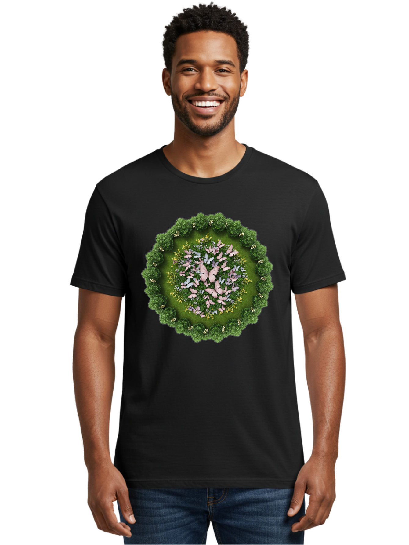 Butterfly-Garden Men'S Graphic Tee, 100% Cotton, Comfortable Casual Summer Wear, Machine Washable, Vintage Camera, Old Camera, Antique Camera, Black Camera, Classic Photography, Photography Equipment, Nostalgic Device, Film Camera, Camera Art Baj359