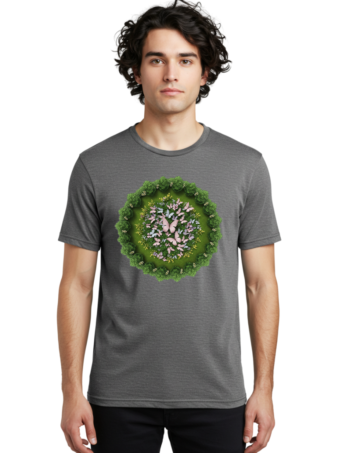 Butterfly-Garden Men'S Graphic Tee, 100% Cotton, Comfortable Casual Summer Wear, Machine Washable, Vintage Camera, Old Camera, Antique Camera, Black Camera, Classic Photography, Photography Equipment, Nostalgic Device, Film Camera, Camera Art Baj359
