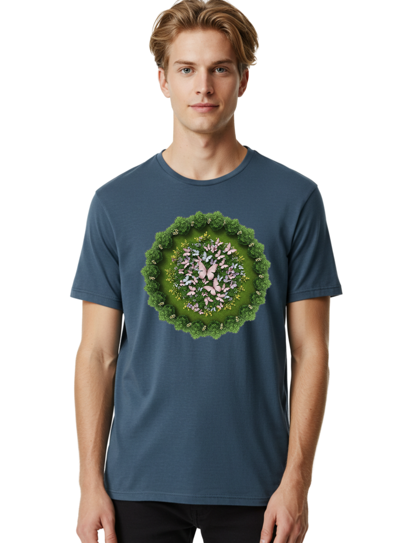 Butterfly-Garden Men'S Graphic Tee, 100% Cotton, Comfortable Casual Summer Wear, Machine Washable, Vintage Camera, Old Camera, Antique Camera, Black Camera, Classic Photography, Photography Equipment, Nostalgic Device, Film Camera, Camera Art Baj359