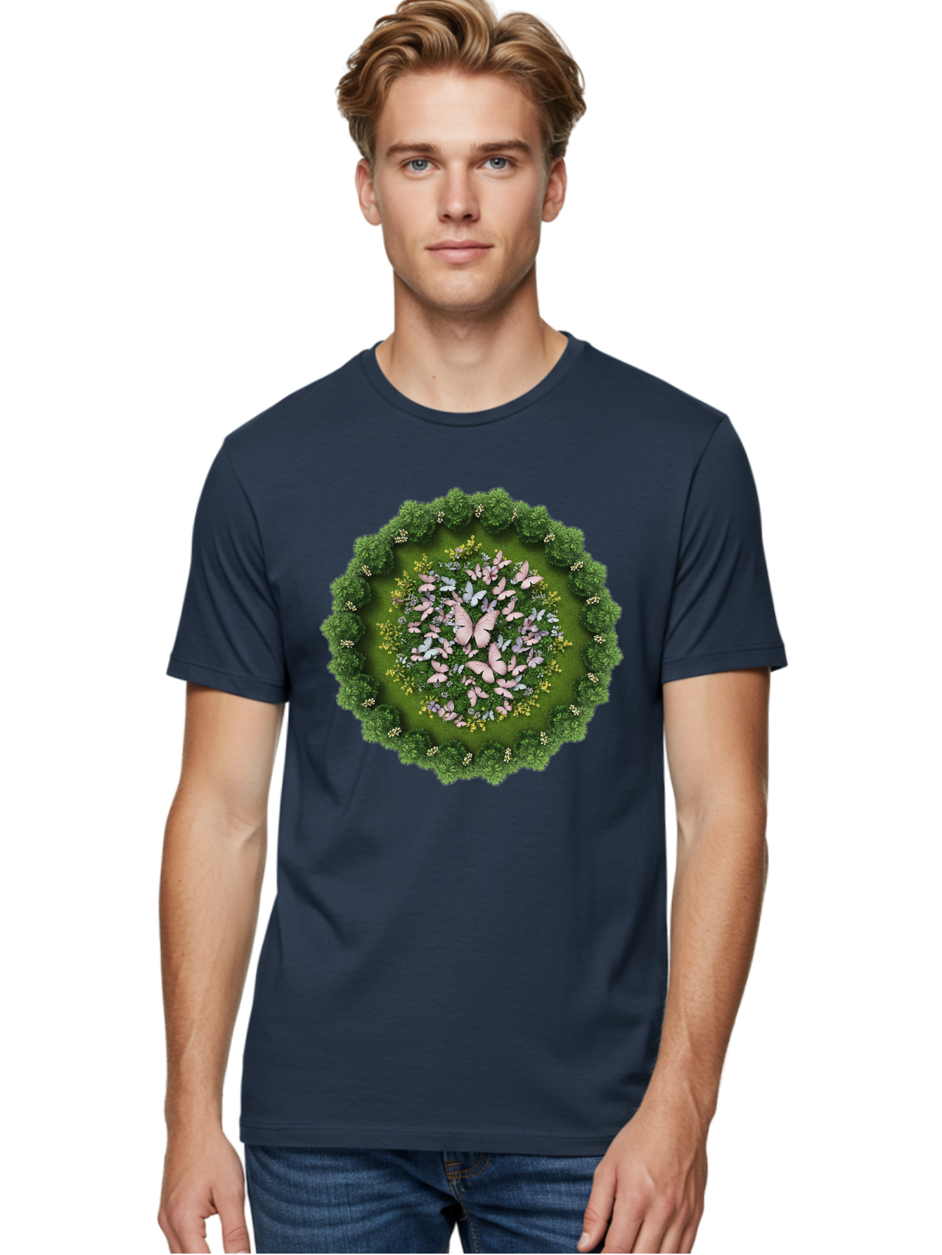 Butterfly-Garden Men'S Graphic Tee, 100% Cotton, Comfortable Casual Summer Wear, Machine Washable, Vintage Camera, Old Camera, Antique Camera, Black Camera, Classic Photography, Photography Equipment, Nostalgic Device, Film Camera, Camera Art Baj359