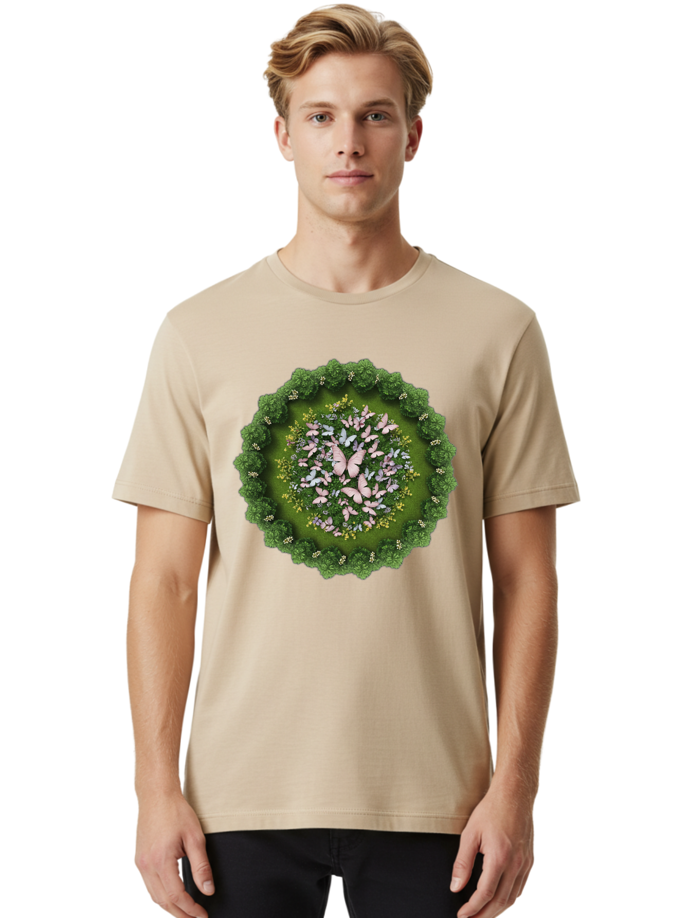 Butterfly-Garden Men'S Graphic Tee, 100% Cotton, Comfortable Casual Summer Wear, Machine Washable, Vintage Camera, Old Camera, Antique Camera, Black Camera, Classic Photography, Photography Equipment, Nostalgic Device, Film Camera, Camera Art Baj359