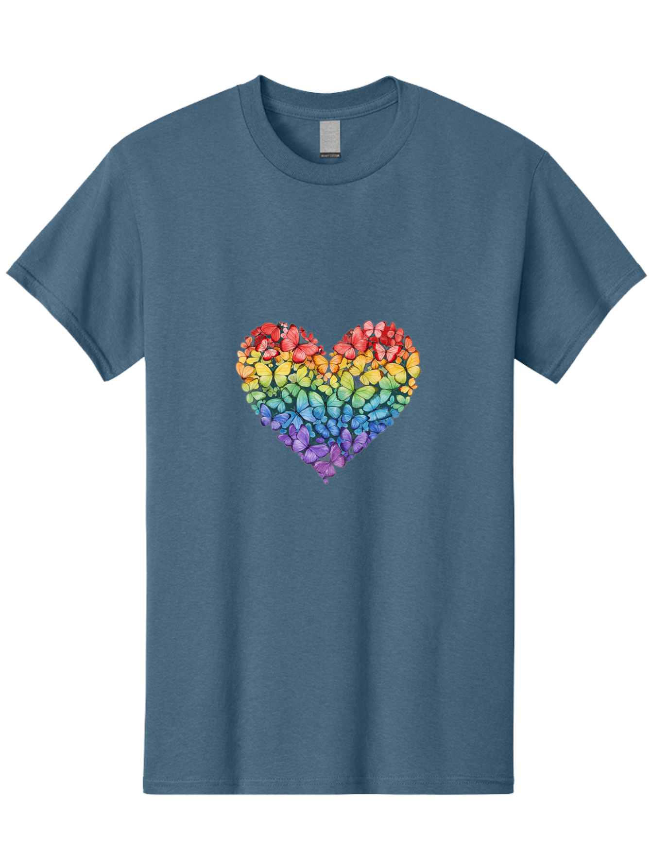 Butterfly-Heart-3 Men'S Graphic Tee, 100% Cotton, Comfortable Casual Summer Wear, Machine Washable, Vintage Camera, Old Camera, Antique Camera, Black Camera, Classic Photography, Photography Equipment, Nostalgic Device, Film Camera, Camera Art Baj362