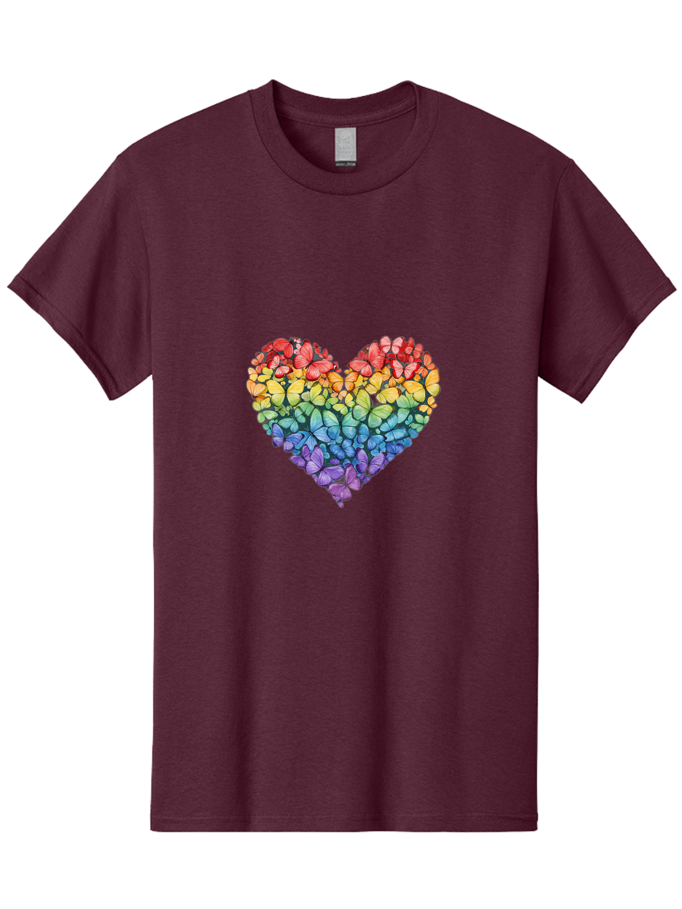 Butterfly-Heart-3 Men'S Graphic Tee, 100% Cotton, Comfortable Casual Summer Wear, Machine Washable, Vintage Camera, Old Camera, Antique Camera, Black Camera, Classic Photography, Photography Equipment, Nostalgic Device, Film Camera, Camera Art Baj362