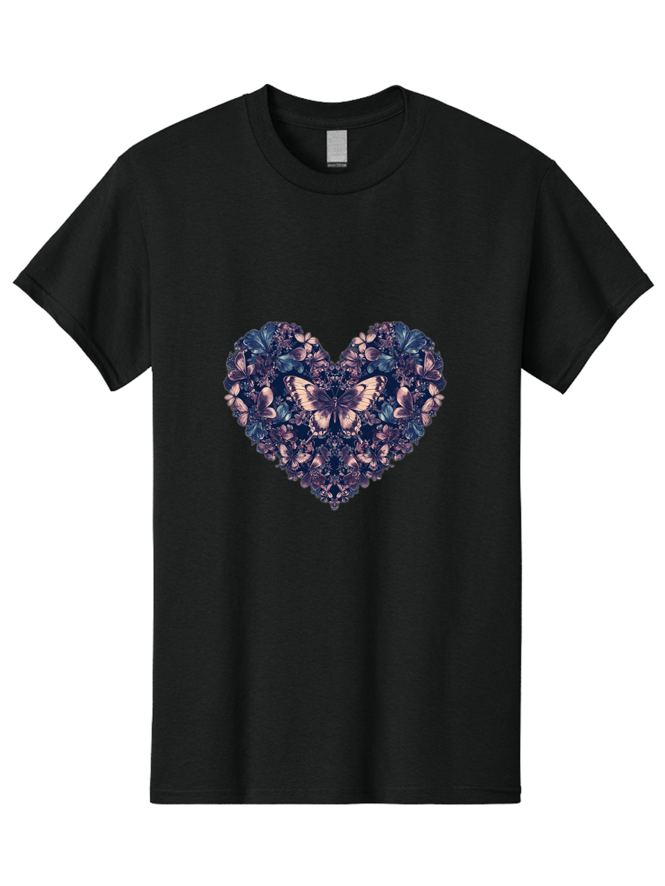 Butterfly-Heart-4 Men'S Graphic Tee, 100% Cotton, Comfortable Casual Summer Wear, Machine Washable, Vintage Camera, Old Camera, Antique Camera, Black Camera, Classic Photography, Photography Equipment, Nostalgic Device, Film Camera, Camera Art Baj363