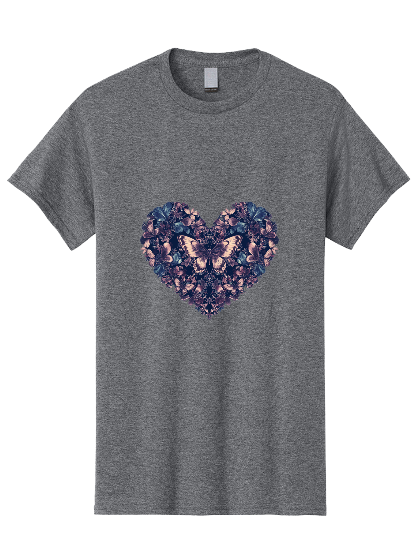 Butterfly-Heart-4 Men'S Graphic Tee, 100% Cotton, Comfortable Casual Summer Wear, Machine Washable, Vintage Camera, Old Camera, Antique Camera, Black Camera, Classic Photography, Photography Equipment, Nostalgic Device, Film Camera, Camera Art Baj363