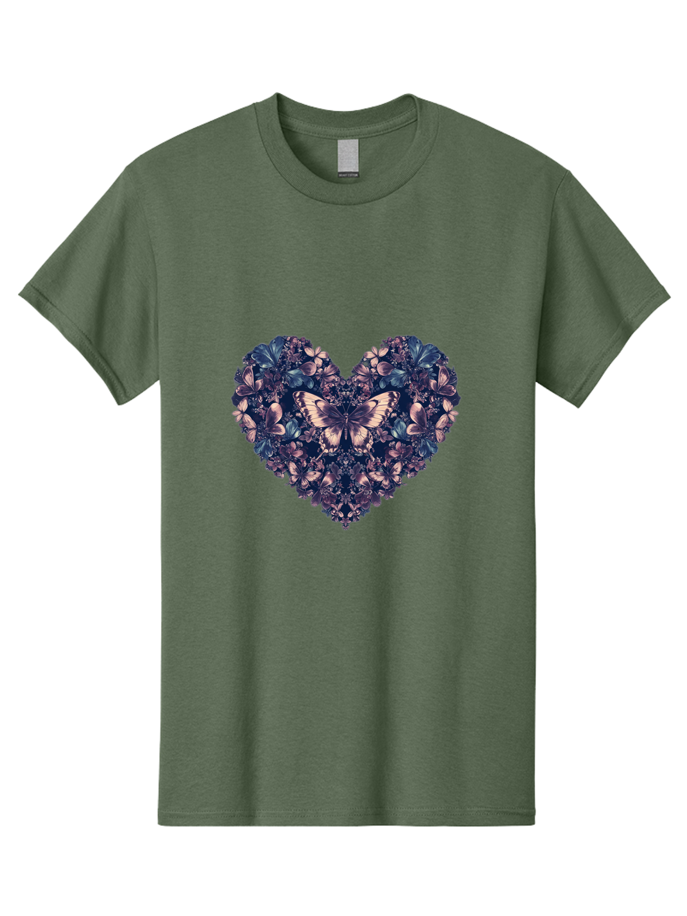 Butterfly-Heart-4 Men'S Graphic Tee, 100% Cotton, Comfortable Casual Summer Wear, Machine Washable, Vintage Camera, Old Camera, Antique Camera, Black Camera, Classic Photography, Photography Equipment, Nostalgic Device, Film Camera, Camera Art Baj363