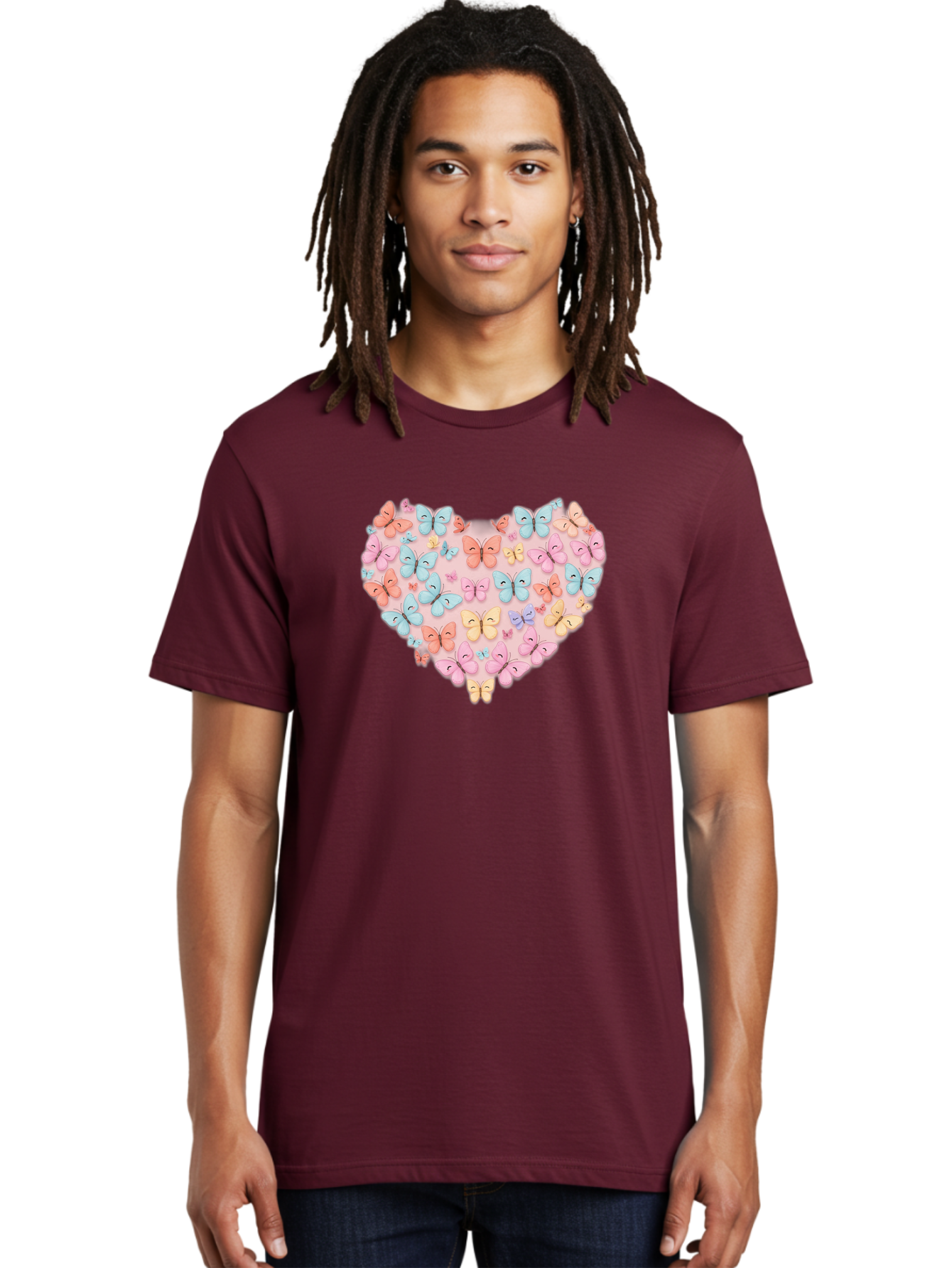 Butterfly-Heart Men'S Graphic Tee, 100% Cotton, Comfortable Casual Summer Wear, Machine Washable, Vintage Camera, Old Camera, Antique Camera, Black Camera, Classic Photography, Photography Equipment, Nostalgic Device, Film Camera, Camera Art Baj364