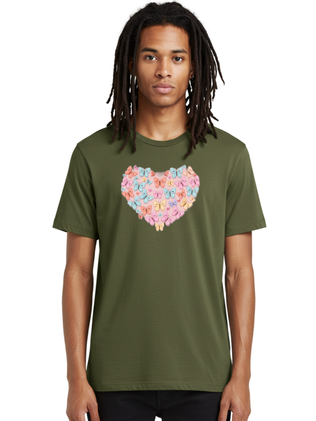 Butterfly-Heart Men'S Graphic Tee, 100% Cotton, Comfortable Casual Summer Wear, Machine Washable, Vintage Camera, Old Camera, Antique Camera, Black Camera, Classic Photography, Photography Equipment, Nostalgic Device, Film Camera, Camera Art Baj364