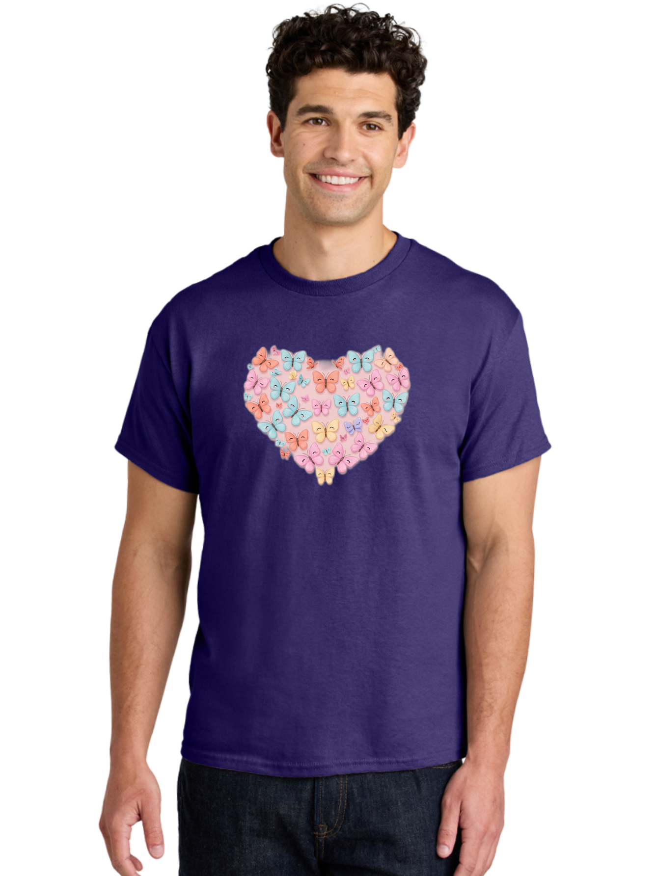 Butterfly-Heart Men'S Graphic Tee, 100% Cotton, Comfortable Casual Summer Wear, Machine Washable, Vintage Camera, Old Camera, Antique Camera, Black Camera, Classic Photography, Photography Equipment, Nostalgic Device, Film Camera, Camera Art Baj364