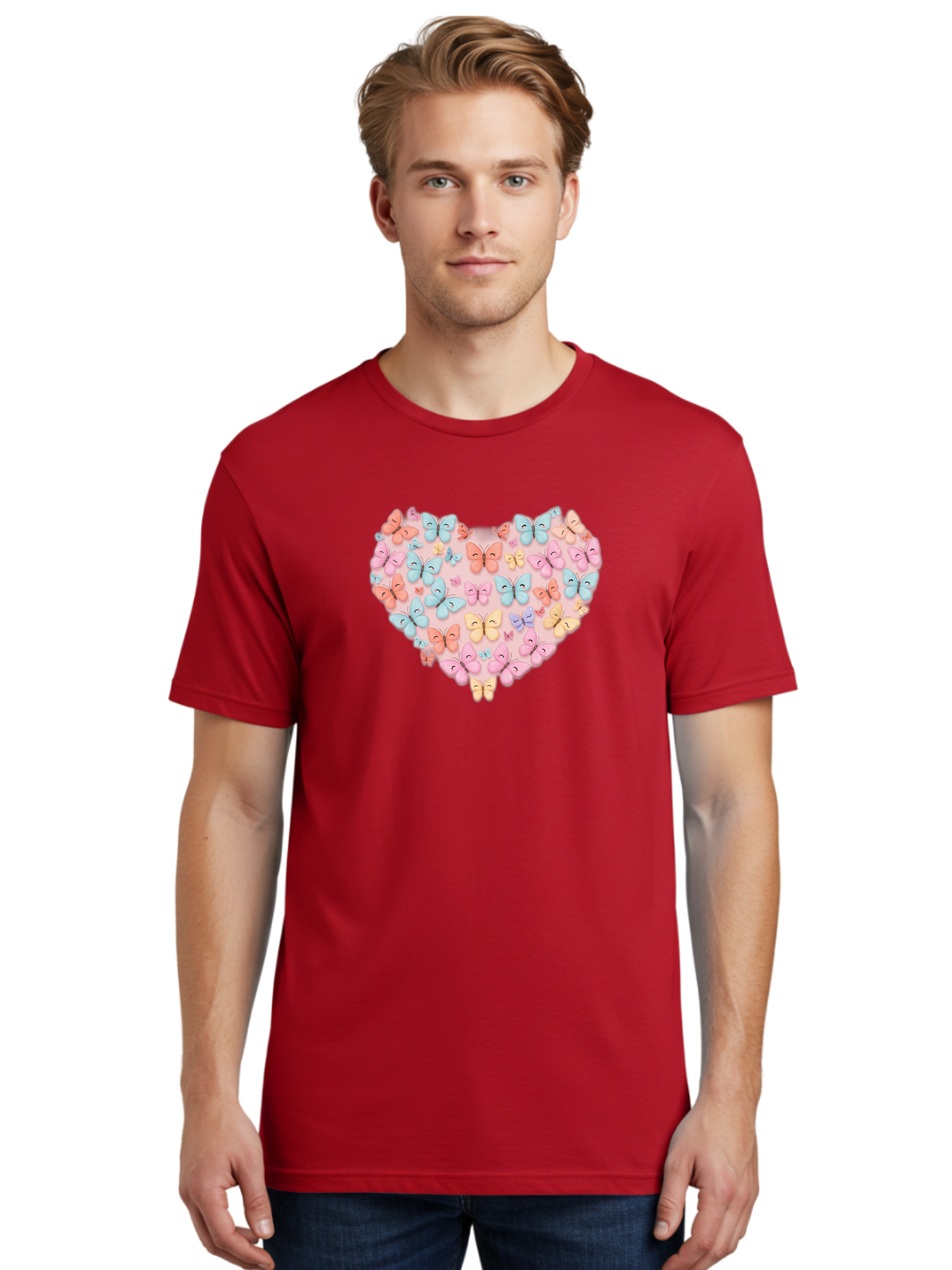 Butterfly-Heart Men'S Graphic Tee, 100% Cotton, Comfortable Casual Summer Wear, Machine Washable, Vintage Camera, Old Camera, Antique Camera, Black Camera, Classic Photography, Photography Equipment, Nostalgic Device, Film Camera, Camera Art Baj364