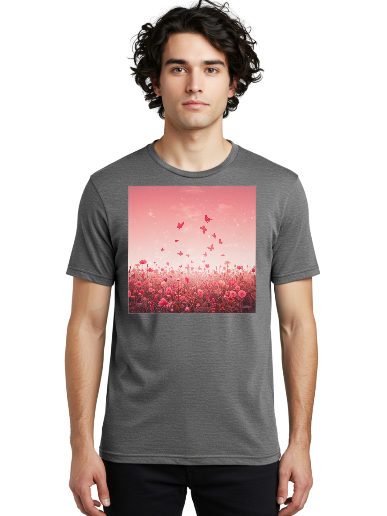 Butterfly-Meadow Men'S Graphic Tee, 100% Cotton, Comfortable Casual Summer Wear, Machine Washable, Vintage Camera, Old Camera, Antique Camera, Black Camera, Classic Photography, Photography Equipment, Nostalgic Device, Film Camera, Camera Art Baj365