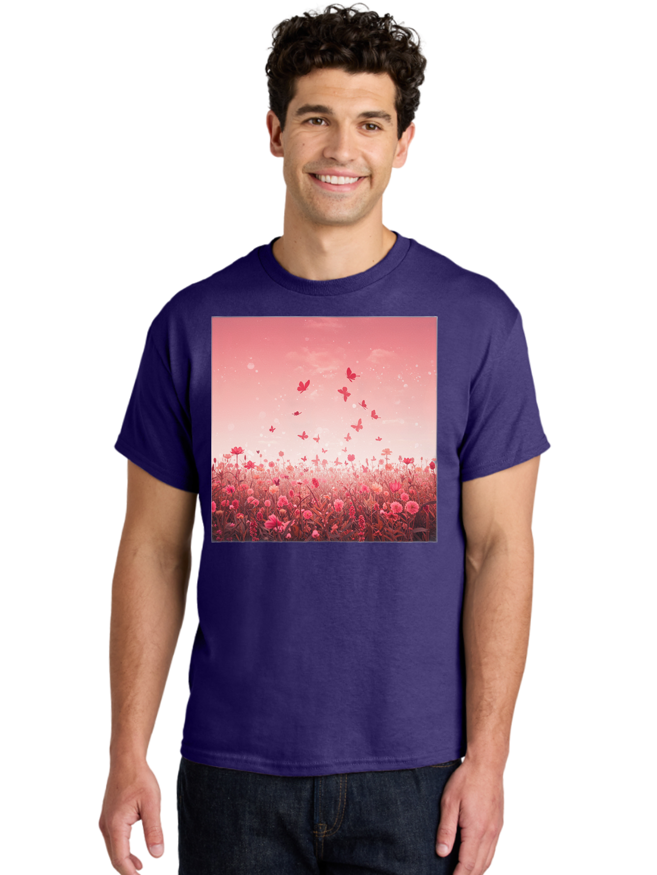 Butterfly-Meadow Men'S Graphic Tee, 100% Cotton, Comfortable Casual Summer Wear, Machine Washable, Vintage Camera, Old Camera, Antique Camera, Black Camera, Classic Photography, Photography Equipment, Nostalgic Device, Film Camera, Camera Art Baj365