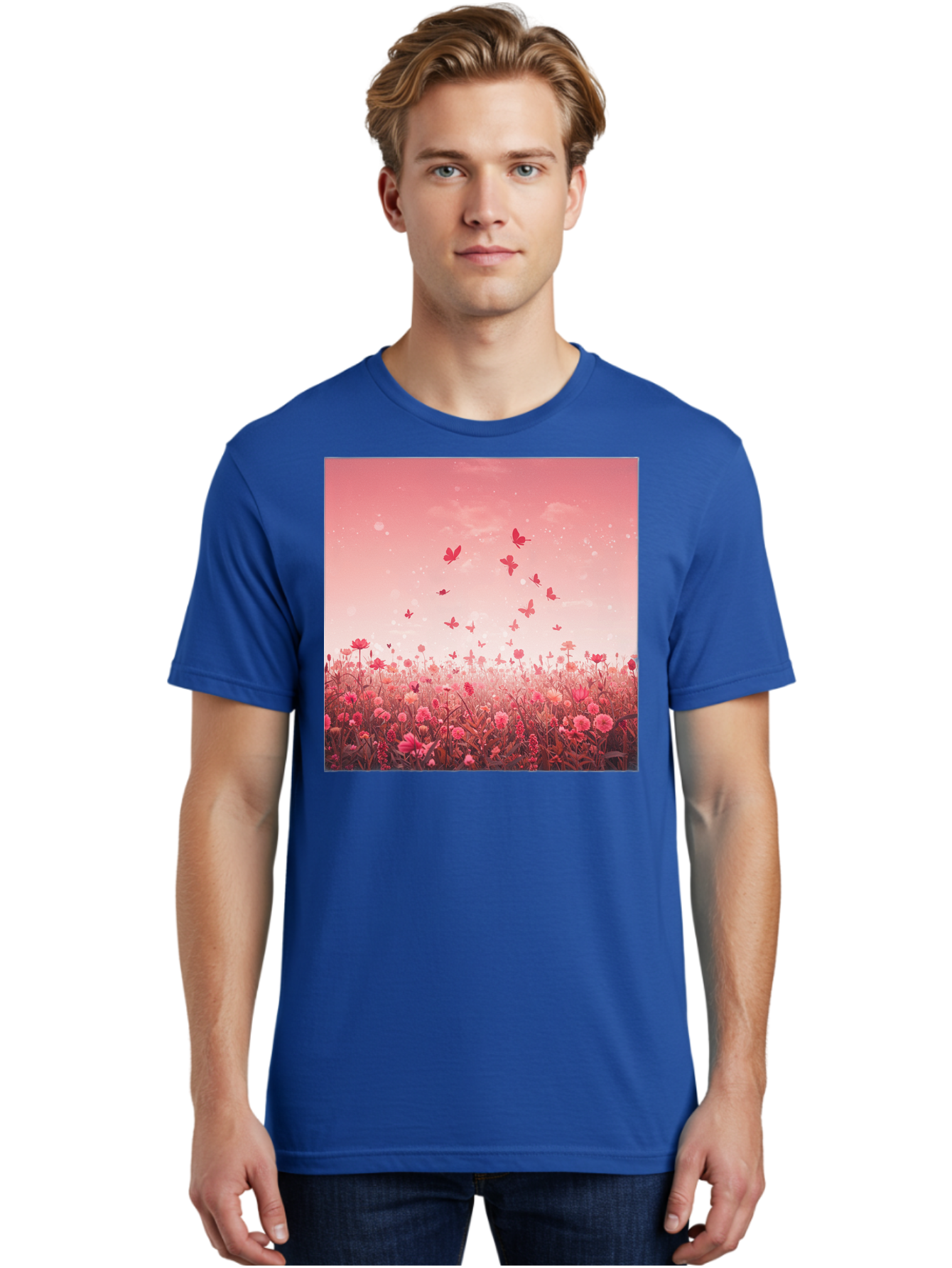 Butterfly-Meadow Men'S Graphic Tee, 100% Cotton, Comfortable Casual Summer Wear, Machine Washable, Vintage Camera, Old Camera, Antique Camera, Black Camera, Classic Photography, Photography Equipment, Nostalgic Device, Film Camera, Camera Art Baj365