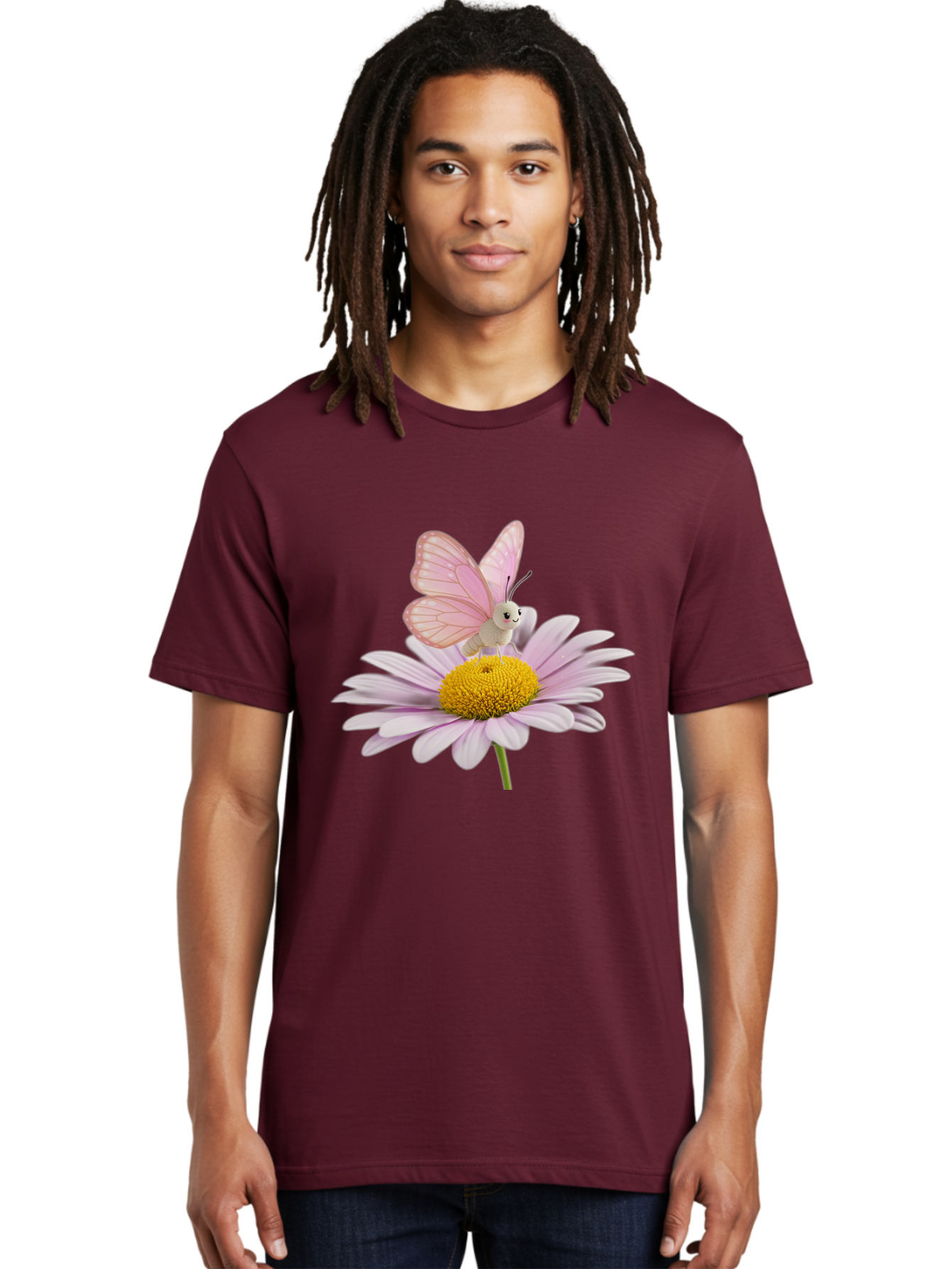 Butterfly-On-Daisy Men'S Graphic Tee, 100% Cotton, Comfortable Casual Summer Wear, Machine Washable, Vintage Camera, Old Camera, Antique Camera, Black Camera, Classic Photography, Photography Equipment, Nostalgic Device, Film Camera, Baj366