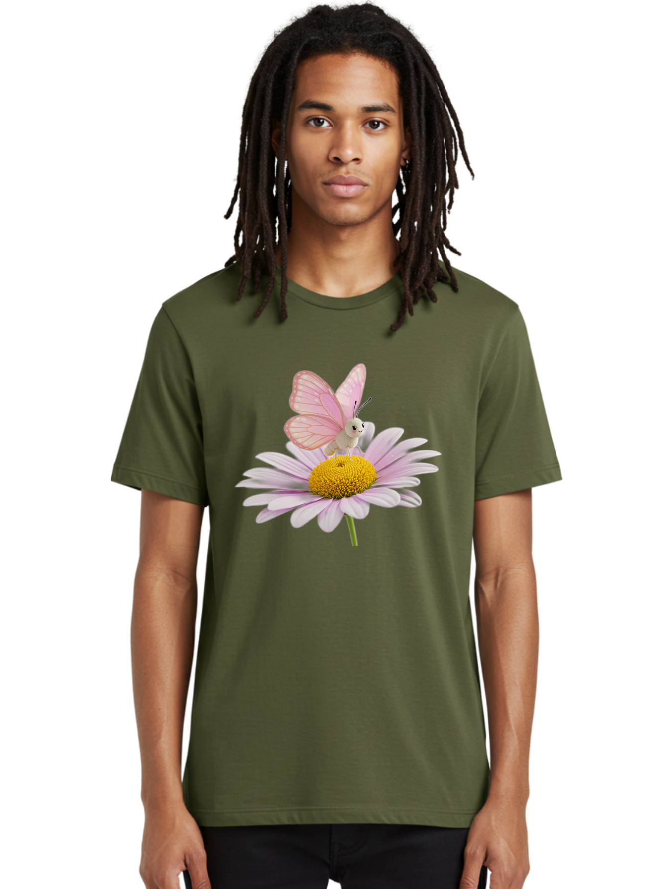 Butterfly-On-Daisy Men'S Graphic Tee, 100% Cotton, Comfortable Casual Summer Wear, Machine Washable, Vintage Camera, Old Camera, Antique Camera, Black Camera, Classic Photography, Photography Equipment, Nostalgic Device, Film Camera, Baj366