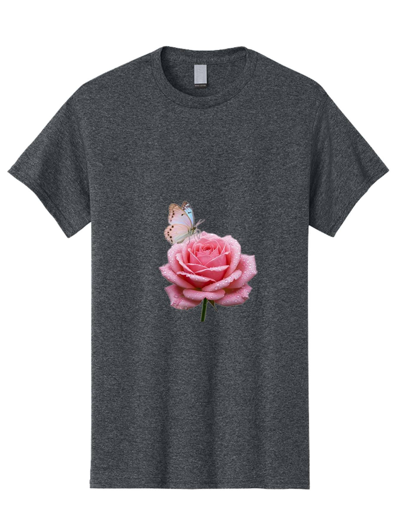 Butterfly-On-Rose Men'S Graphic Tee, 100% Cotton, Comfortable Casual Summer Wear, Machine Washable, Vintage Camera, Old Camera, Antique Camera, Black Camera, Classic Photography, Photography Equipment, Nostalgic Device, Film Camera, Camera Art Baj367