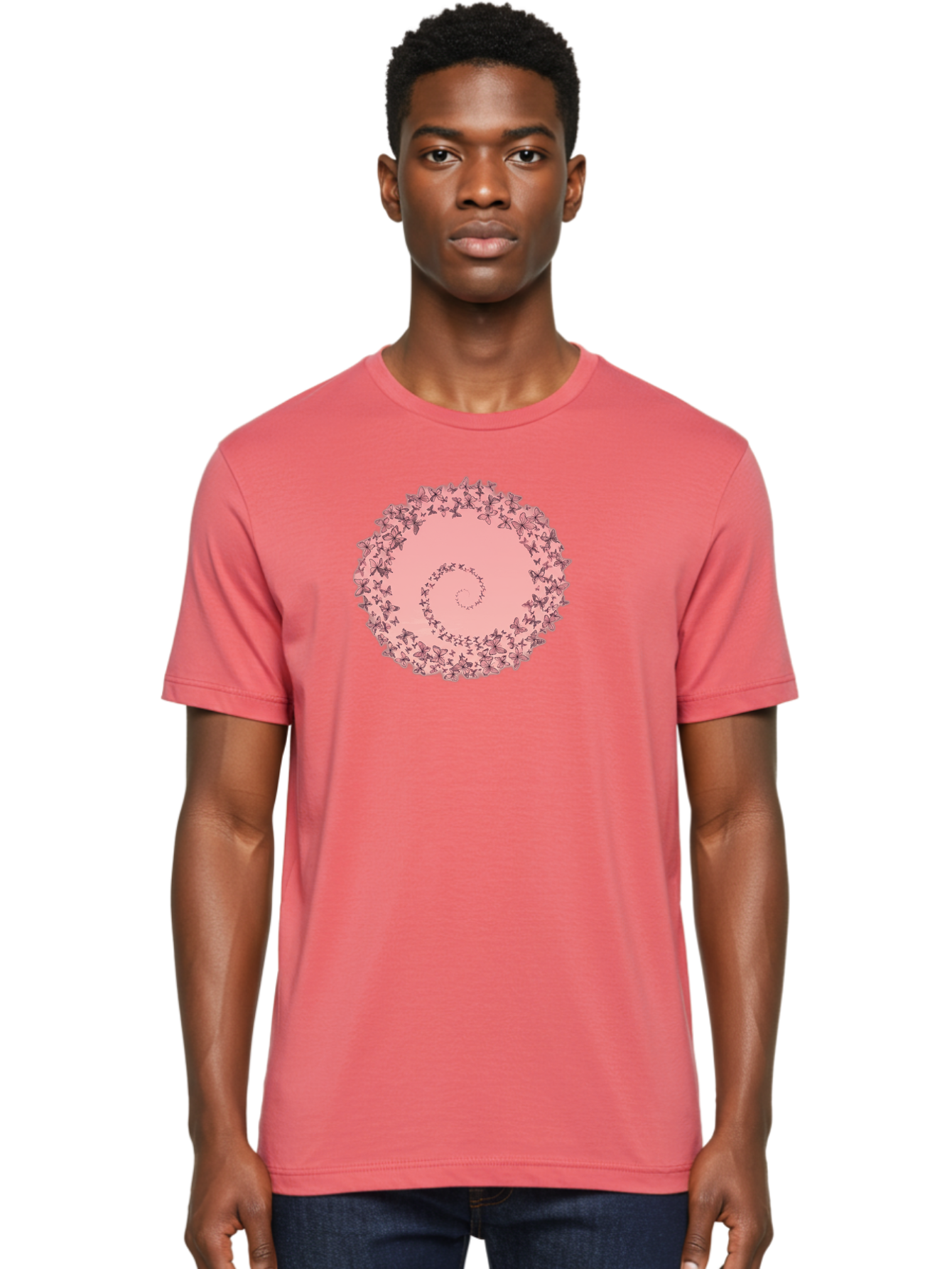 Butterfly-Spiral Men'S Graphic Tee, 100% Cotton, Comfortable Casual Summer Wear, Machine Washable, Vintage Camera, Old Camera, Antique Camera, Black Camera, Classic Photography, Photography Equipment, Nostalgic Device, Film Camera, Camera Art Baj368